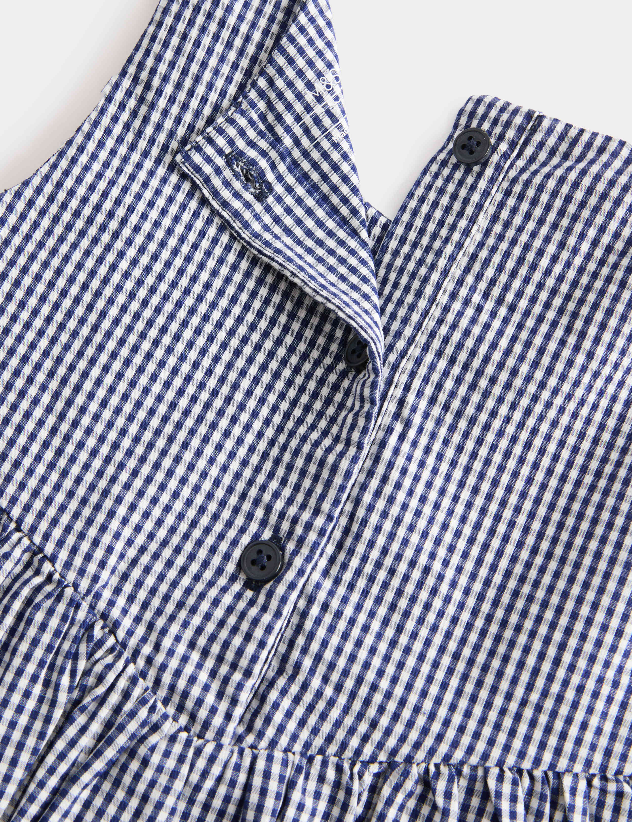 Pure Cotton Embroidered Gingham Dress (0-5 Years) 3 of 3