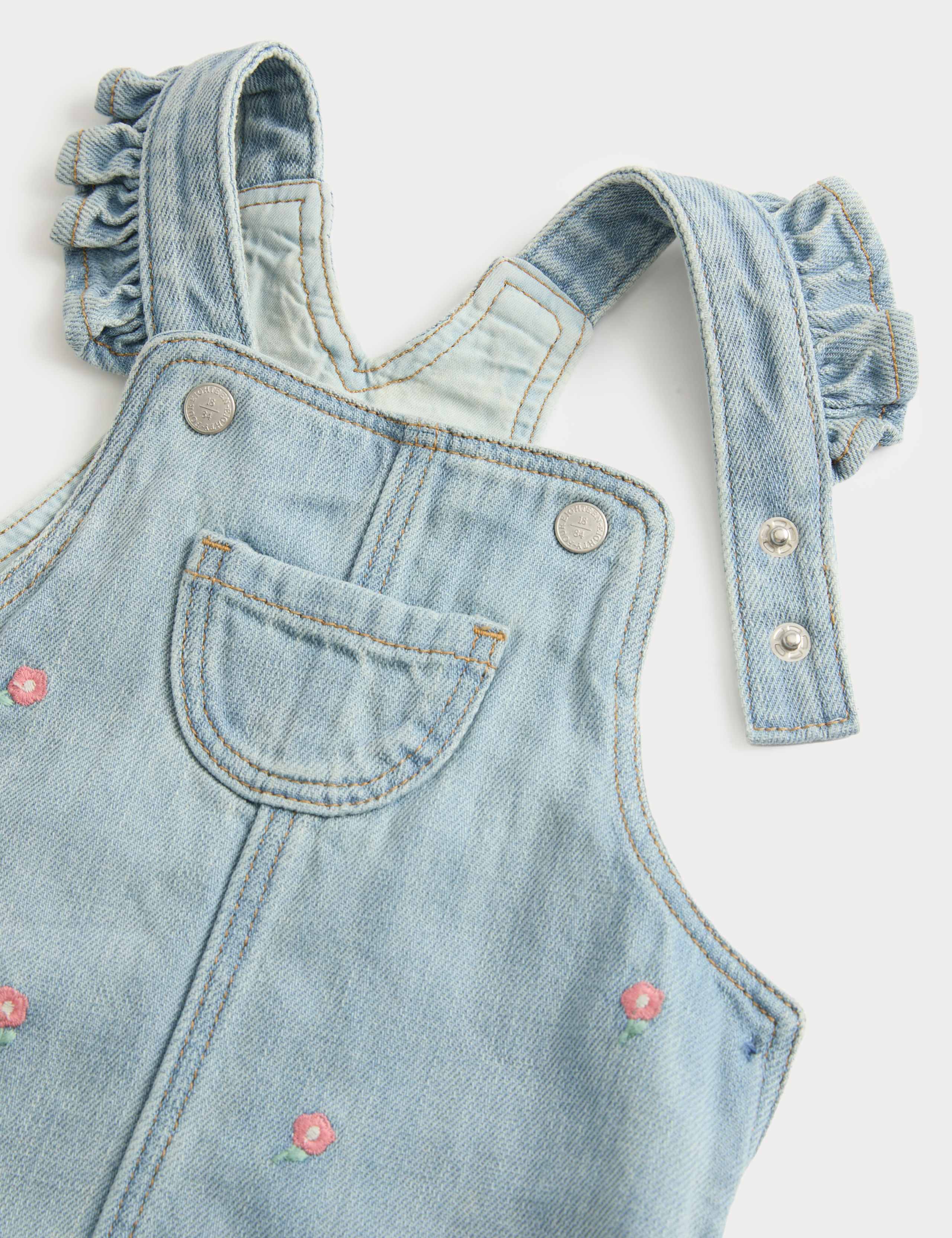 2 Piece Denim Embroidered Pinny Outfit (0-5 Yrs) 2 of 2