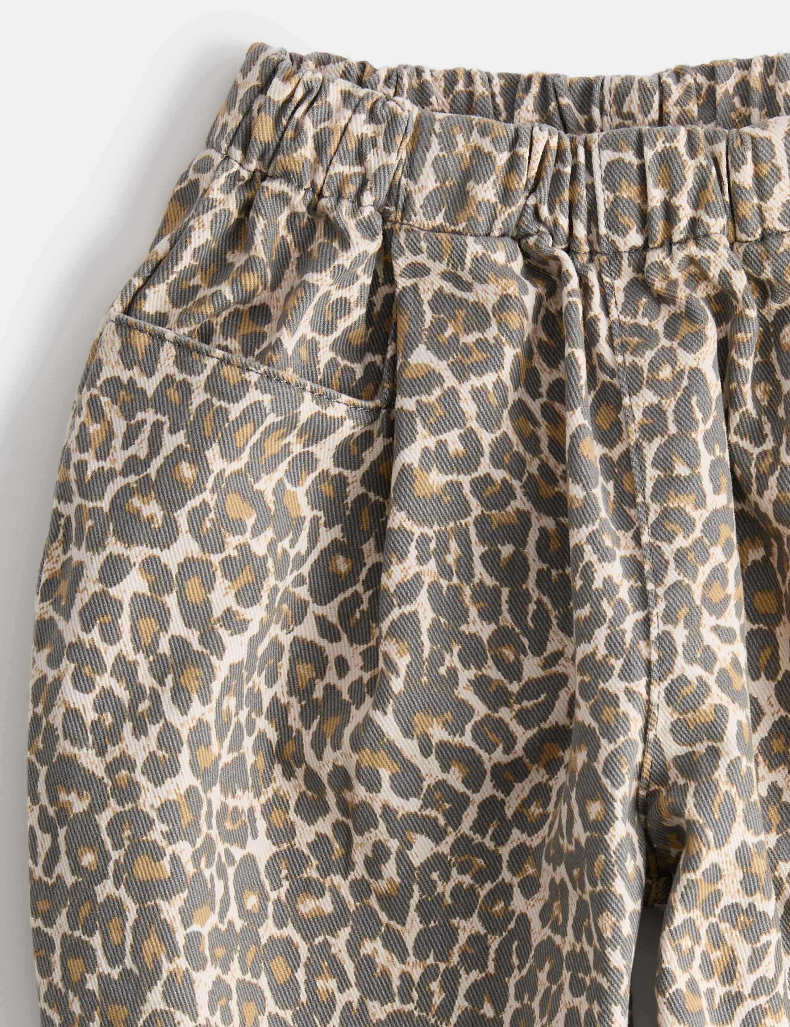 Pure Cotton Leopard Print Jeans (0-5 Yrs) 2 of 2