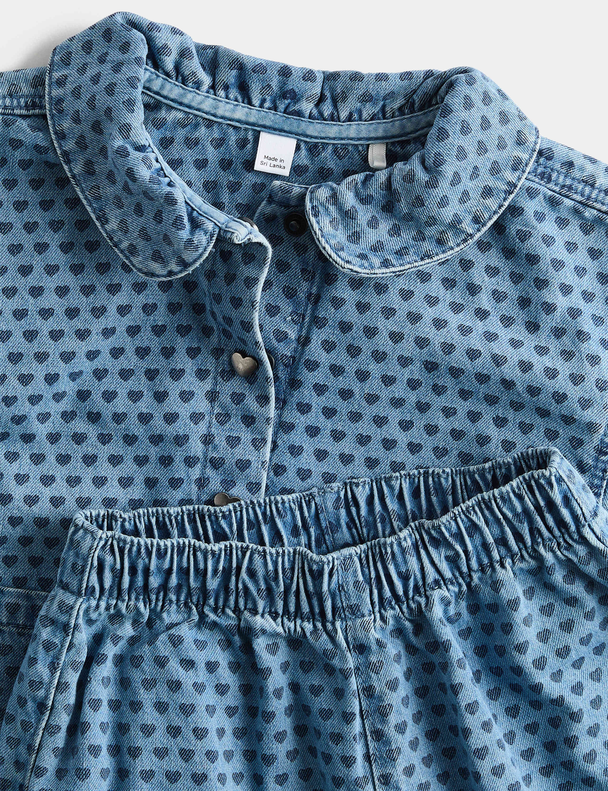 2 Piece Pure Cotton Denim Heart Jacket Set (0-5 Yrs) 2 of 2