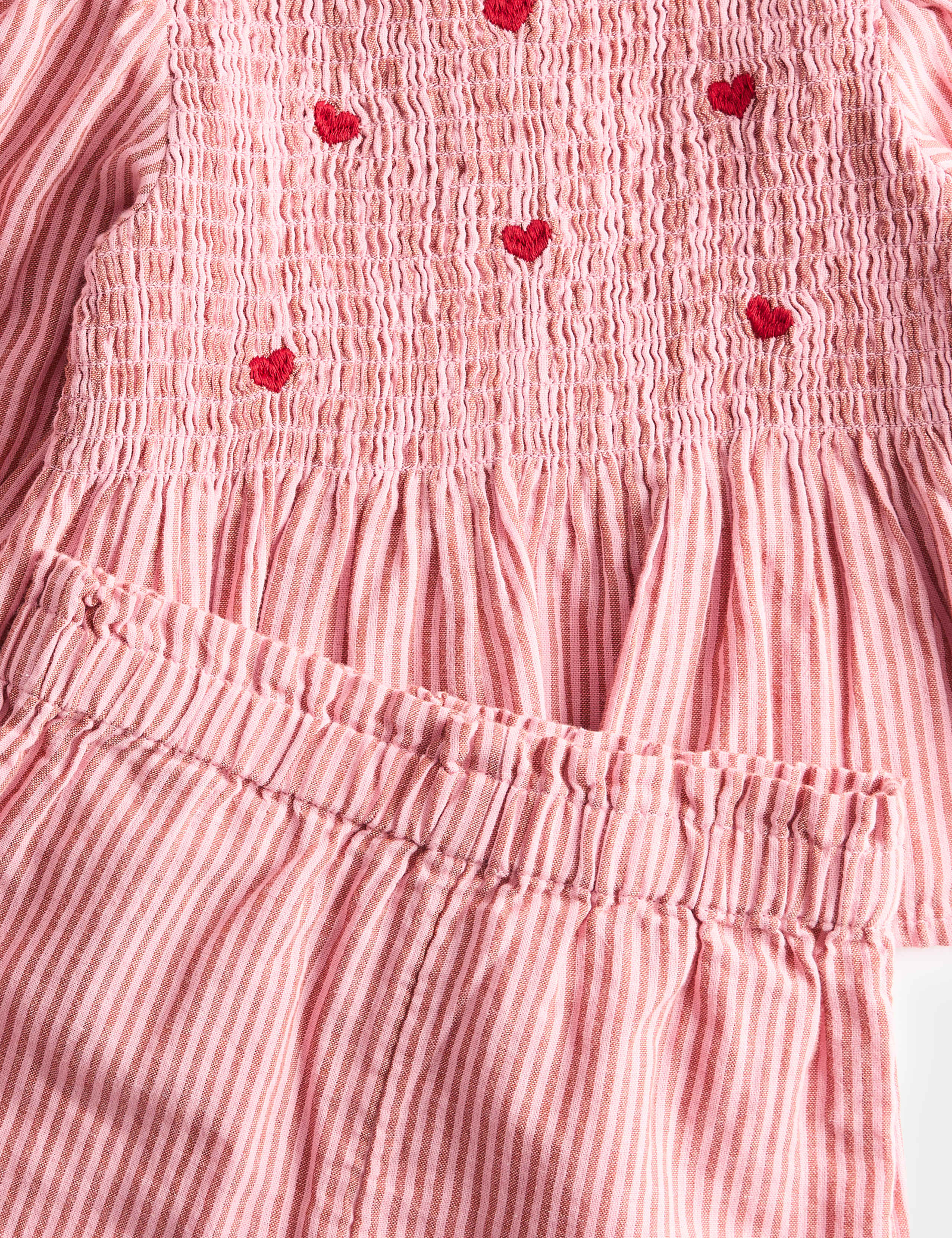 2 Piece Pure Cotton Heart Stripe Outfit (0-5 Yrs) 2 of 3