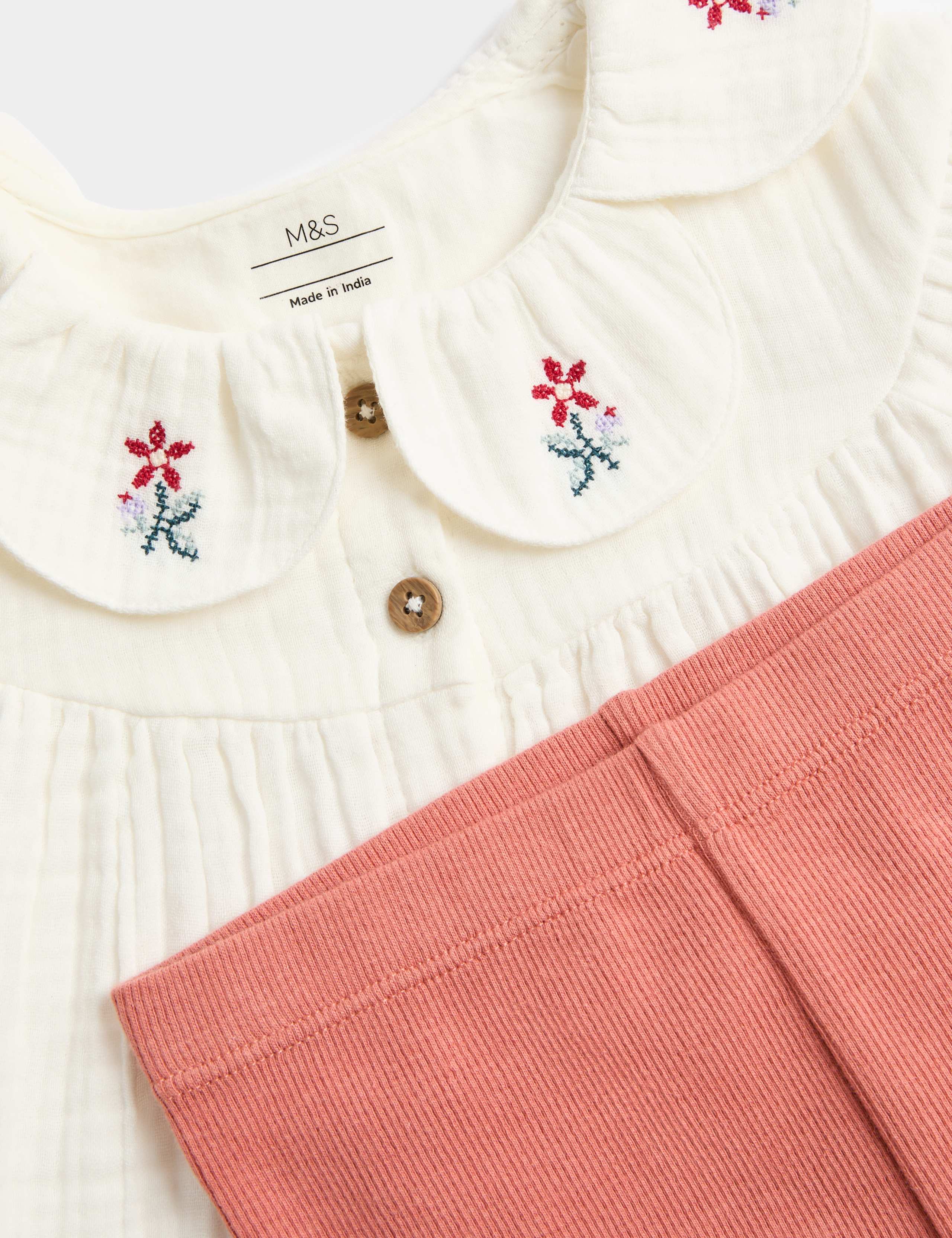 2 Piece Floral Blouse & Leggings Outfit (0-5 Yrs) 2 of 2