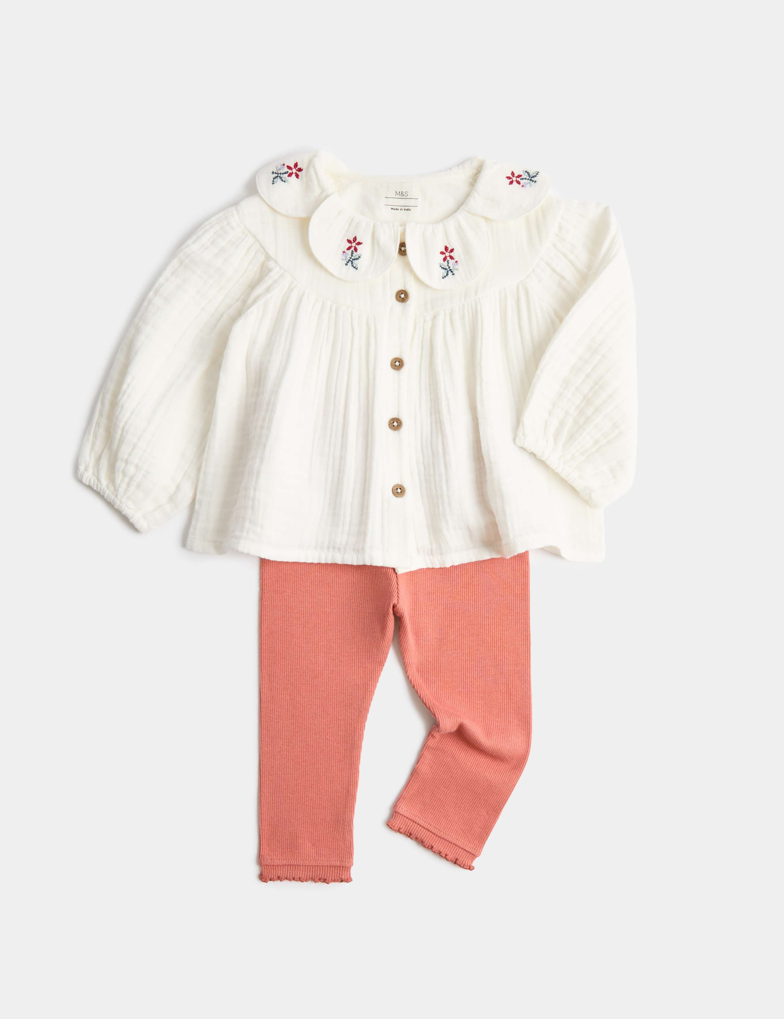 2 Piece Floral Blouse & Leggings Outfit (0-5 Yrs) 1 of 2