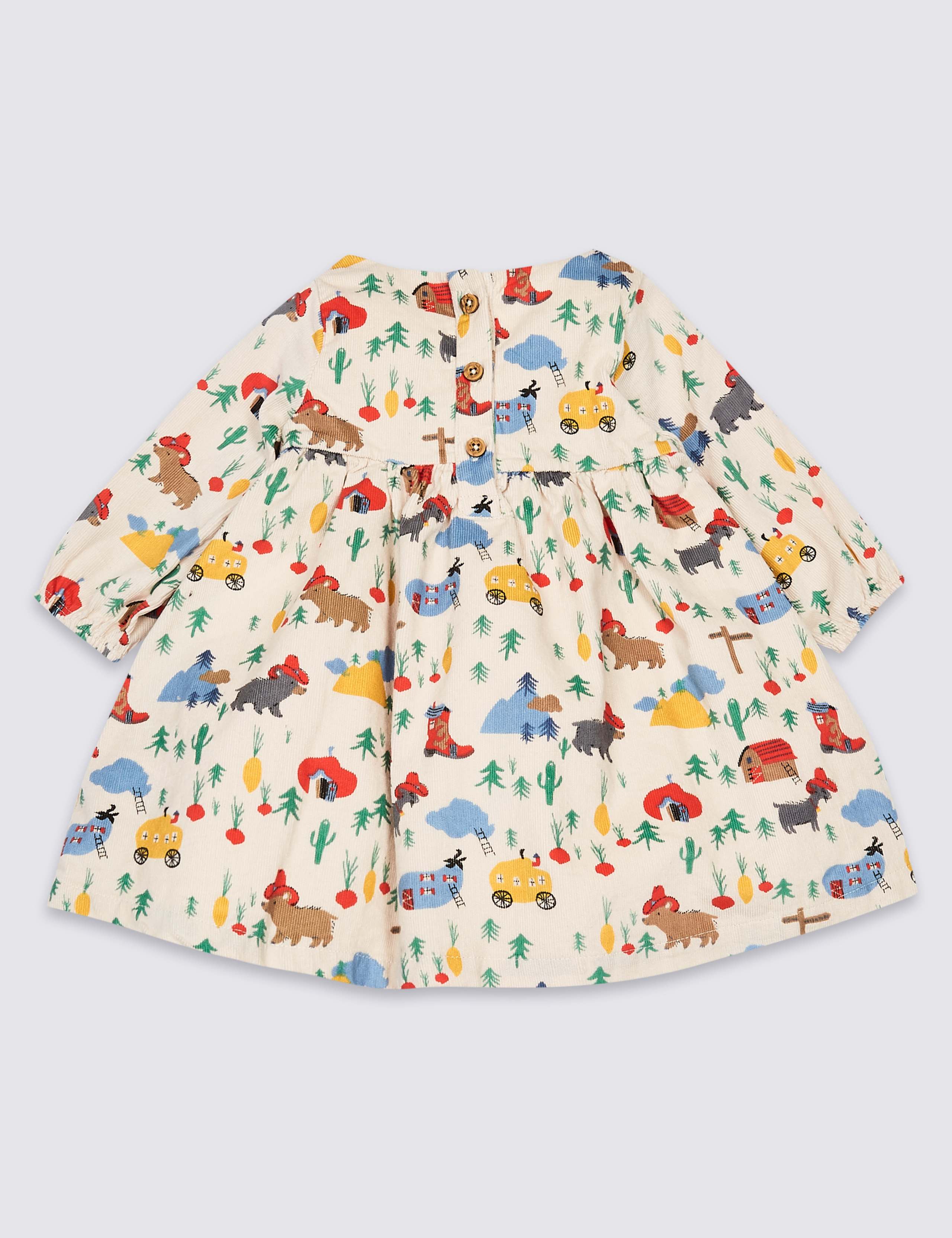 All Over Print Cord Dress with Tights 3 of 5