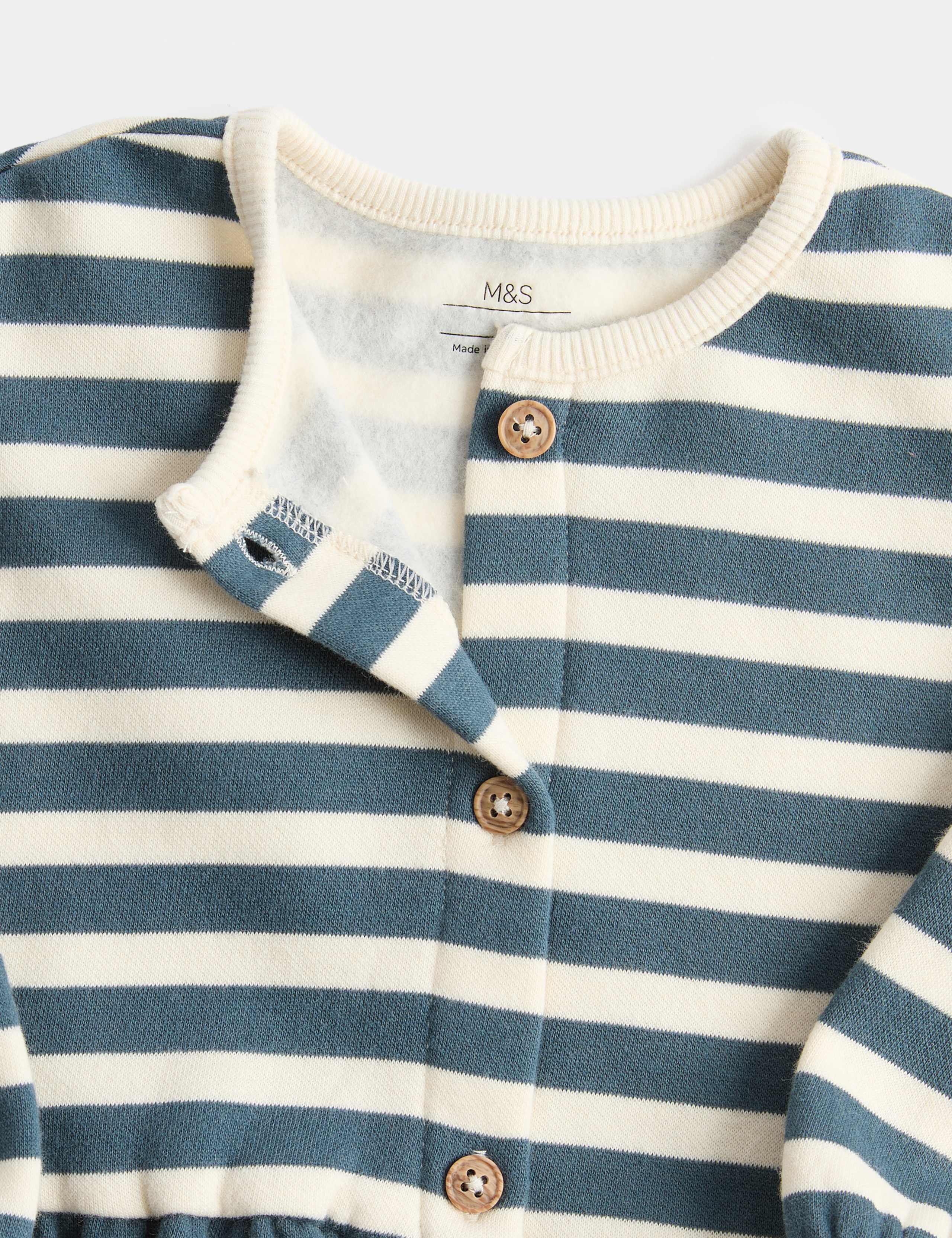2 Piece Cotton Rich Jersey Striped Outfit (0-5 Yrs) 3 of 3