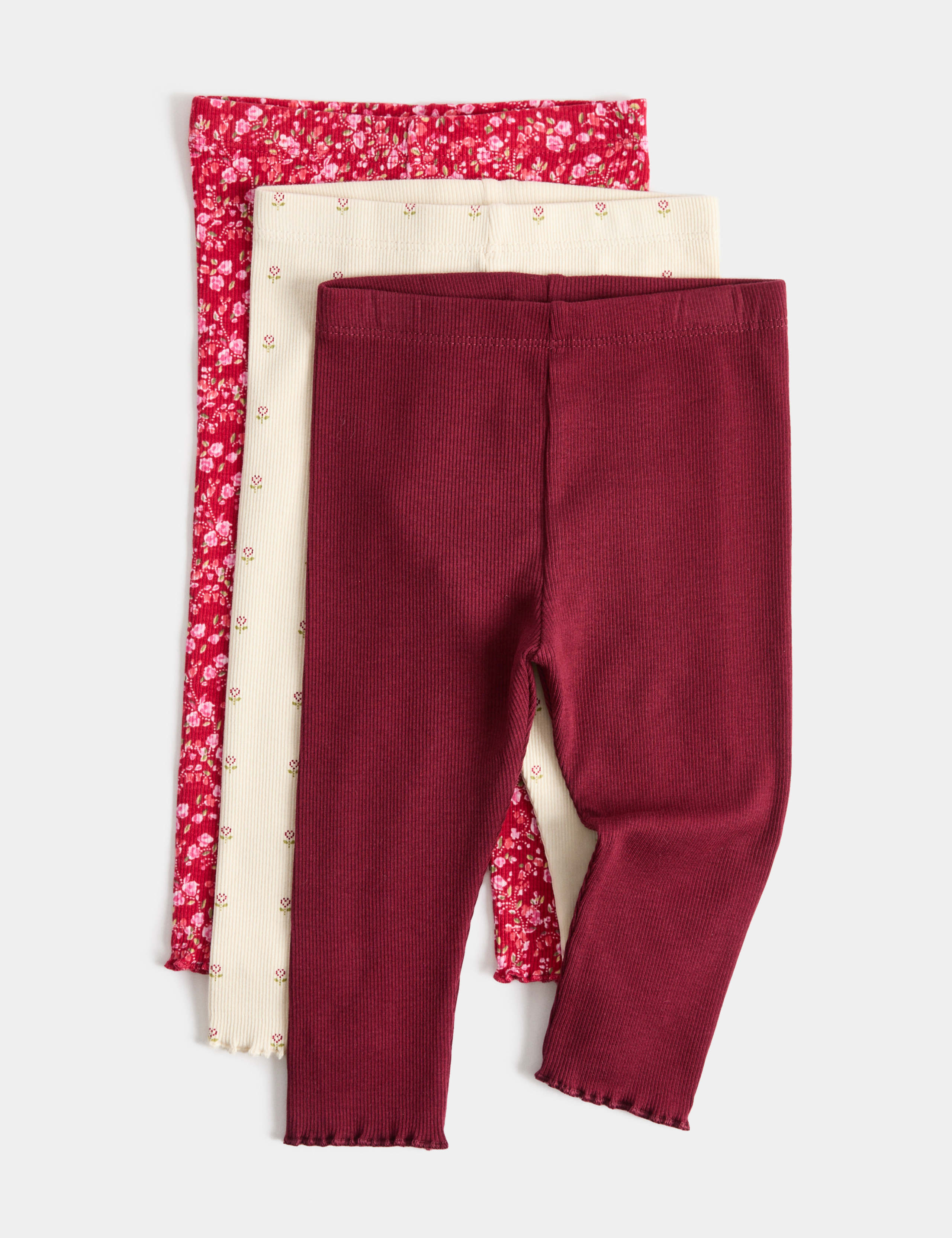3pk Cotton Rich Patterned Leggings 1 of 2