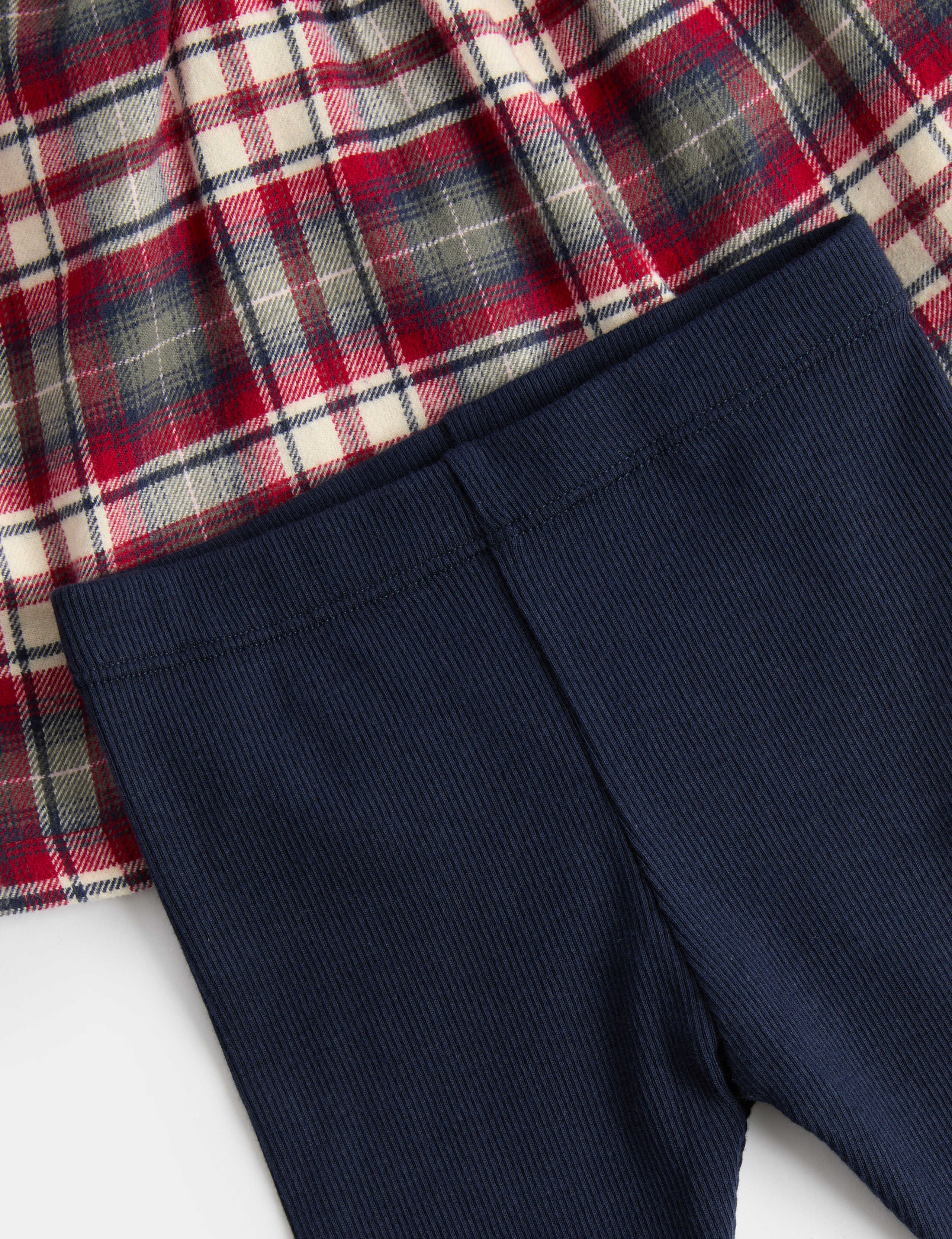 2pk Pure Cotton Checked Top & Bottom Outfit 2 of 3