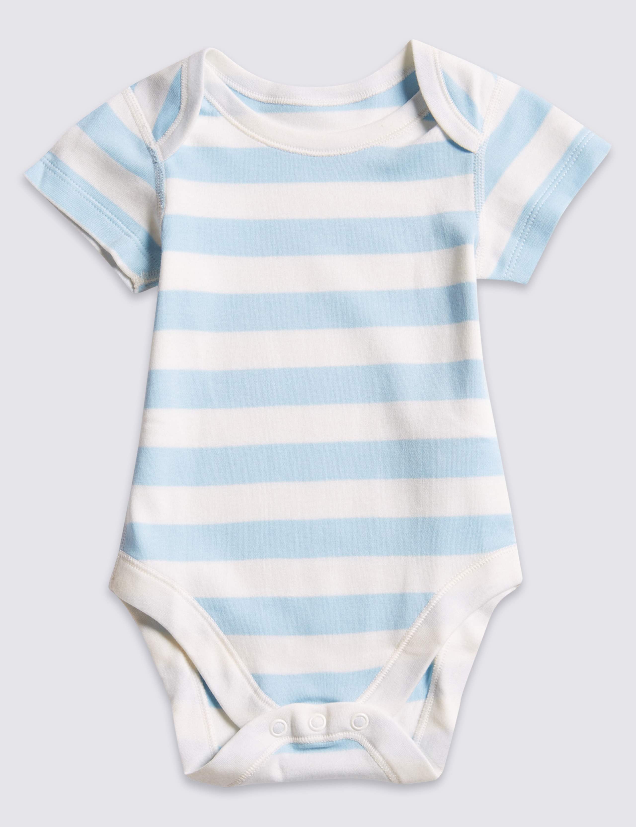7 Pack Boys' Bear Short Sleeve Bodysuits 3 of 8