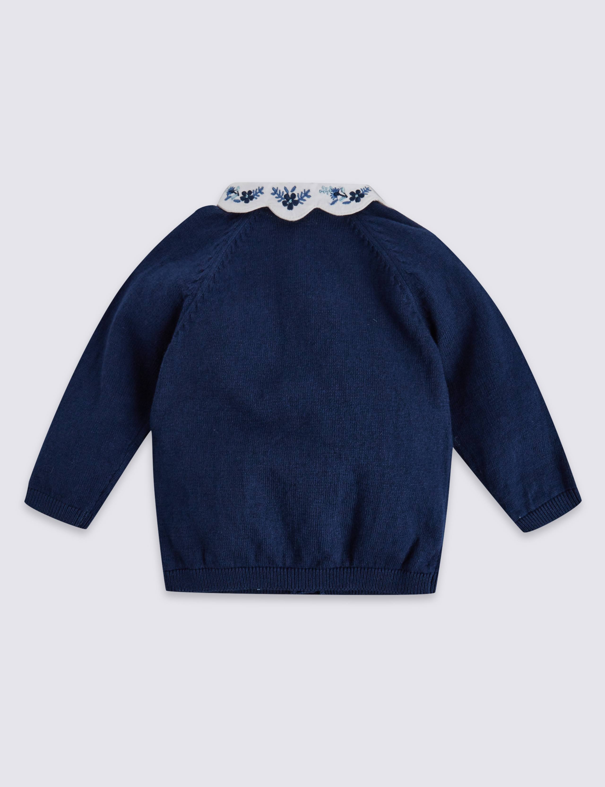 Cotton Rich Collared Cardigan with Cashmere 2 of 3