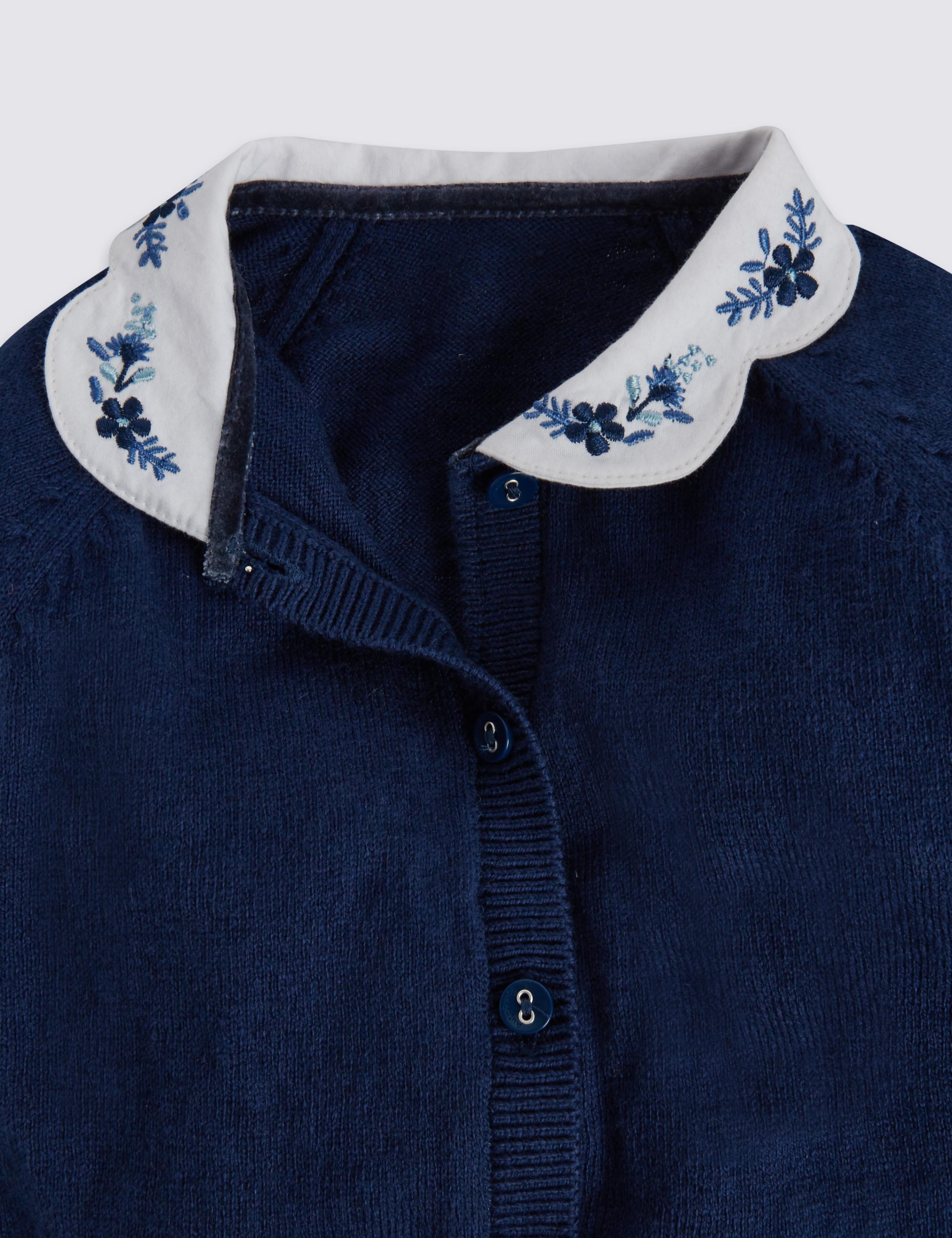 Cotton Rich Collared Cardigan with Cashmere 3 of 3