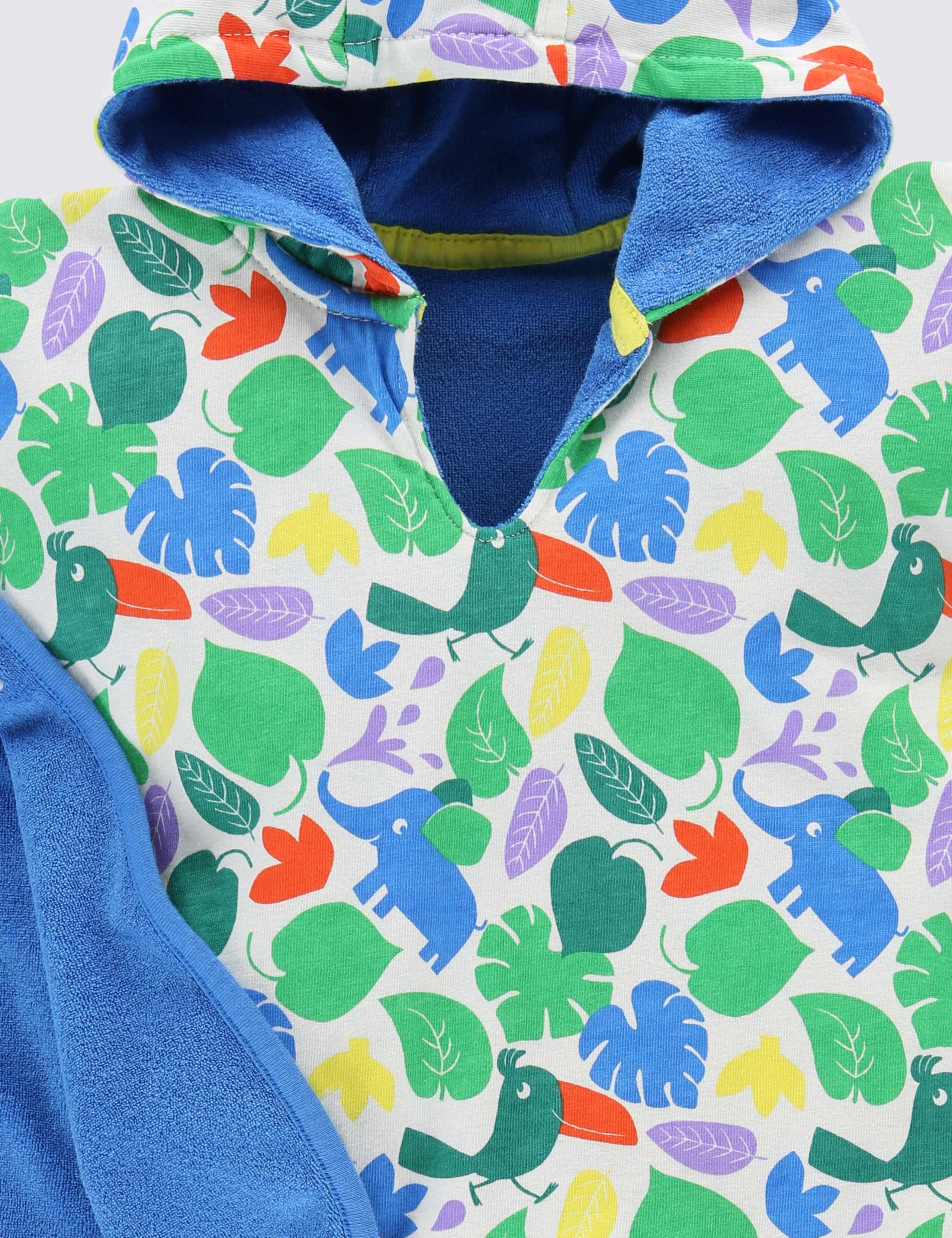 Pure Cotton Jungle Print Poncho Towel 3 of 3