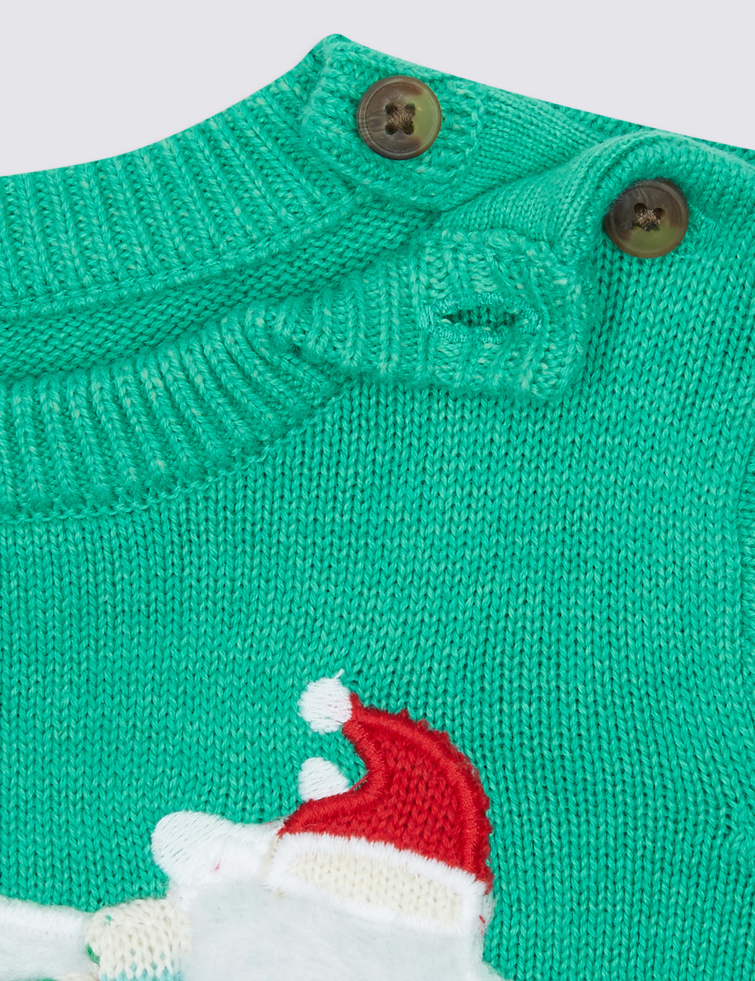 Pure Cotton Polar Bear Christmas Jumper 3 of 5