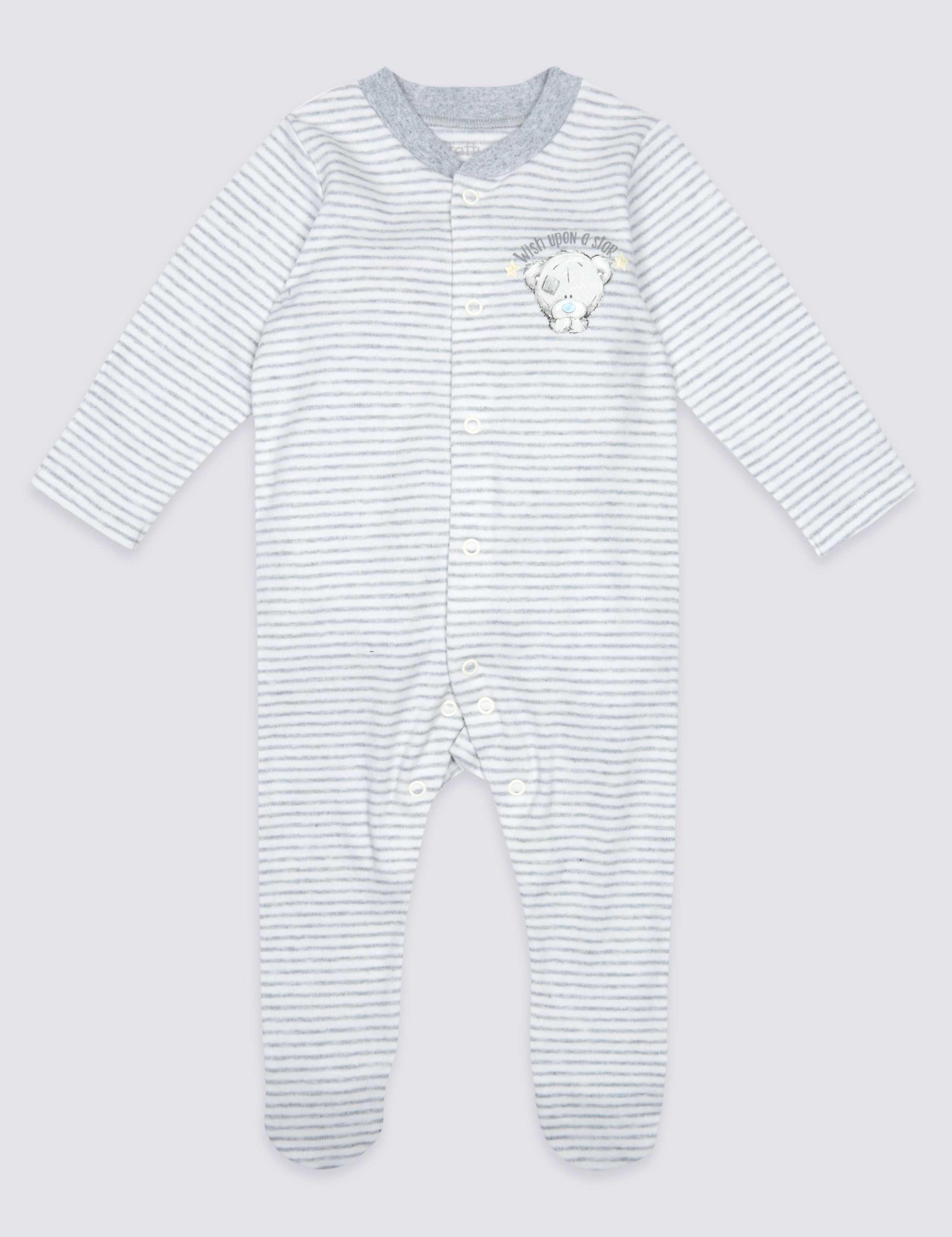 3 Pack Pure Cotton Sleepsuits 3 of 9