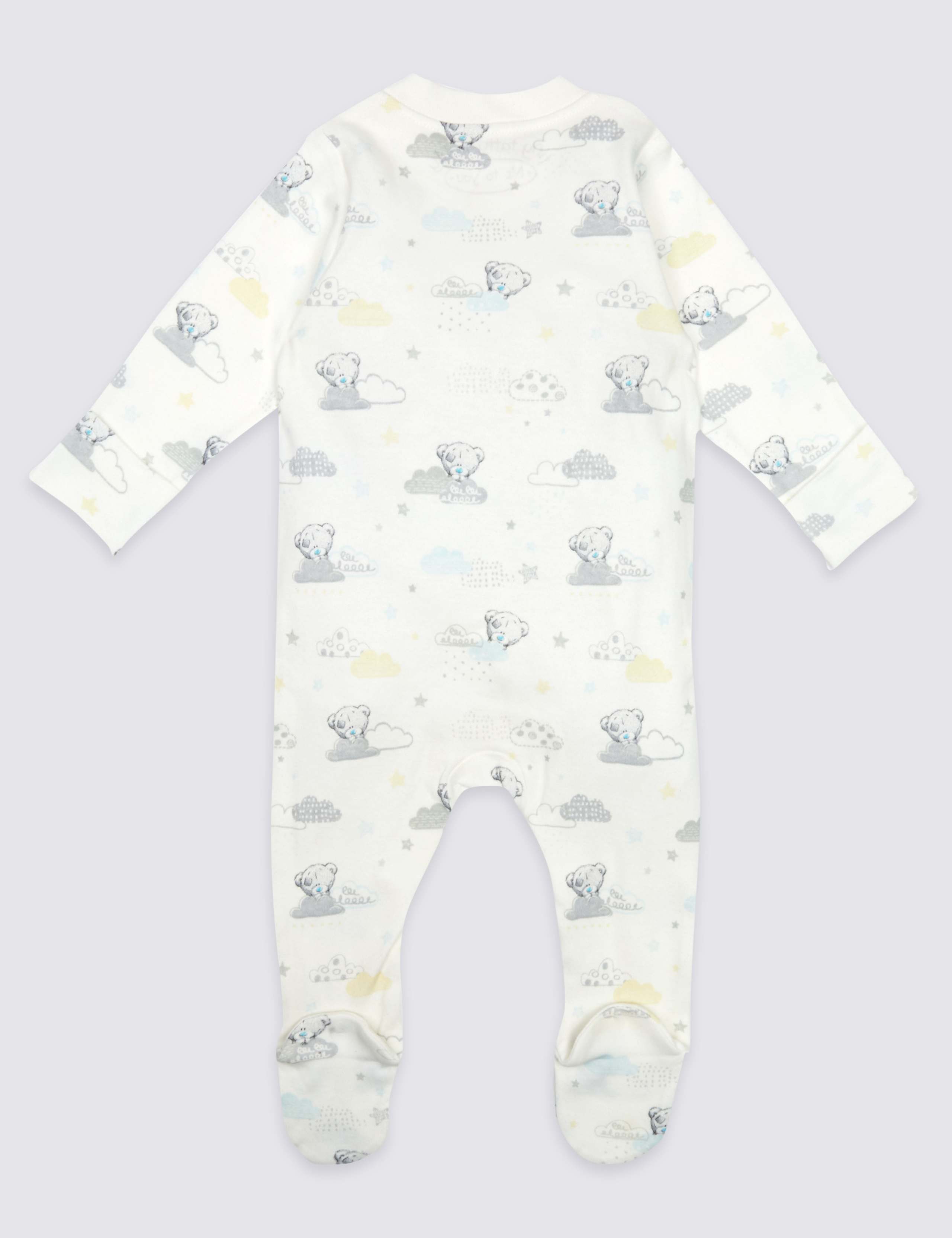 3 Pack Pure Cotton Sleepsuits 5 of 9