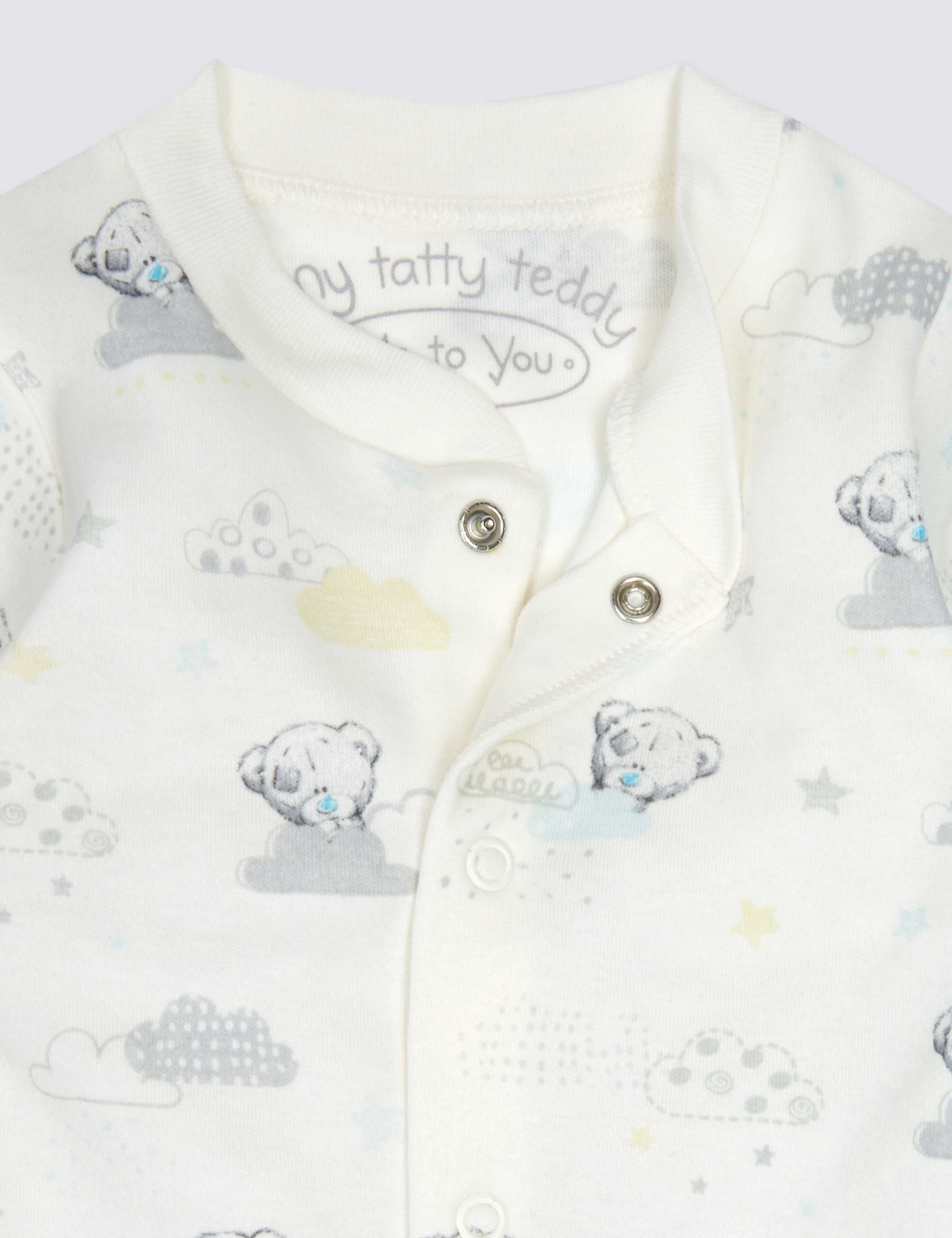 3 Pack Pure Cotton Sleepsuits 6 of 9