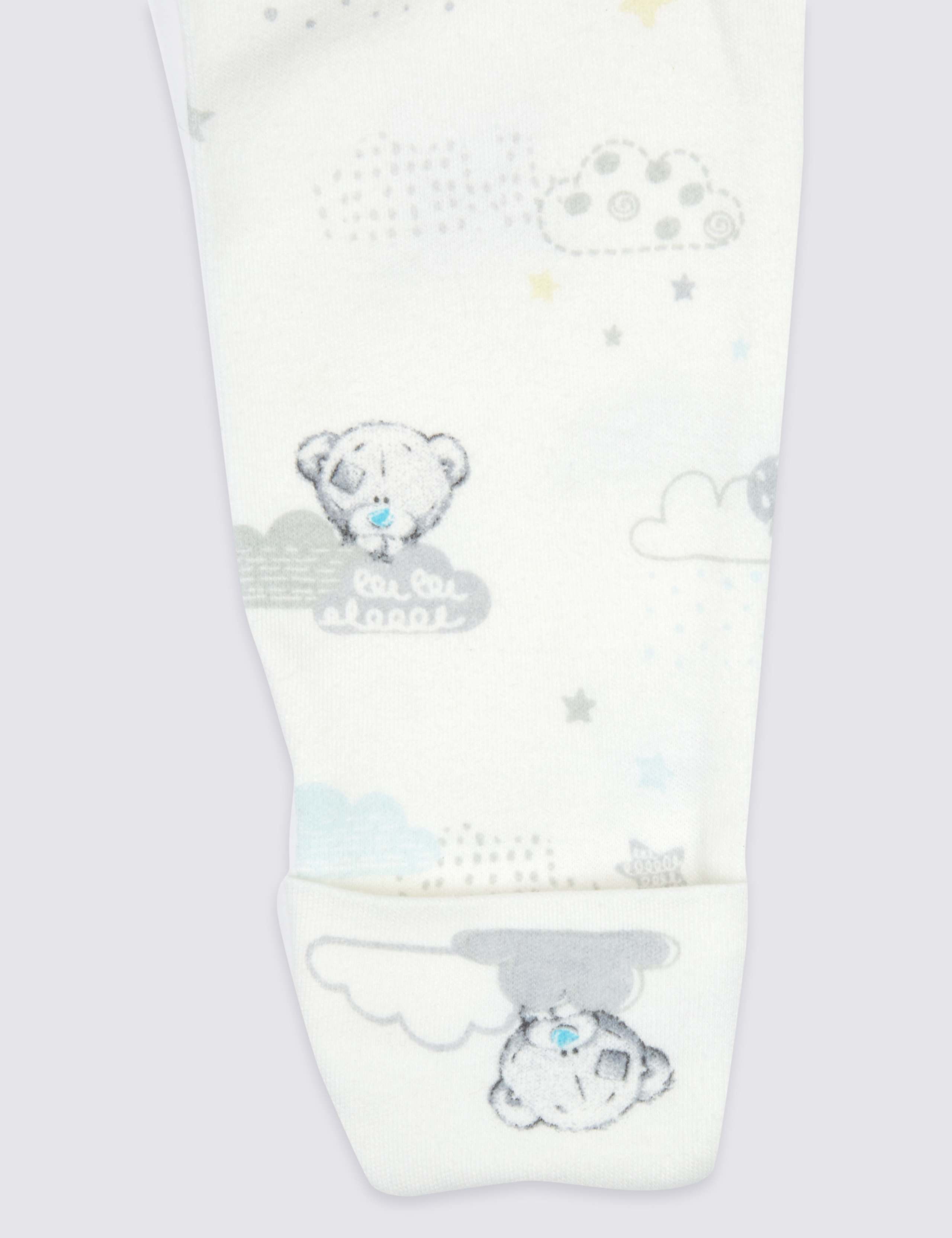 3 Pack Pure Cotton Sleepsuits 8 of 9