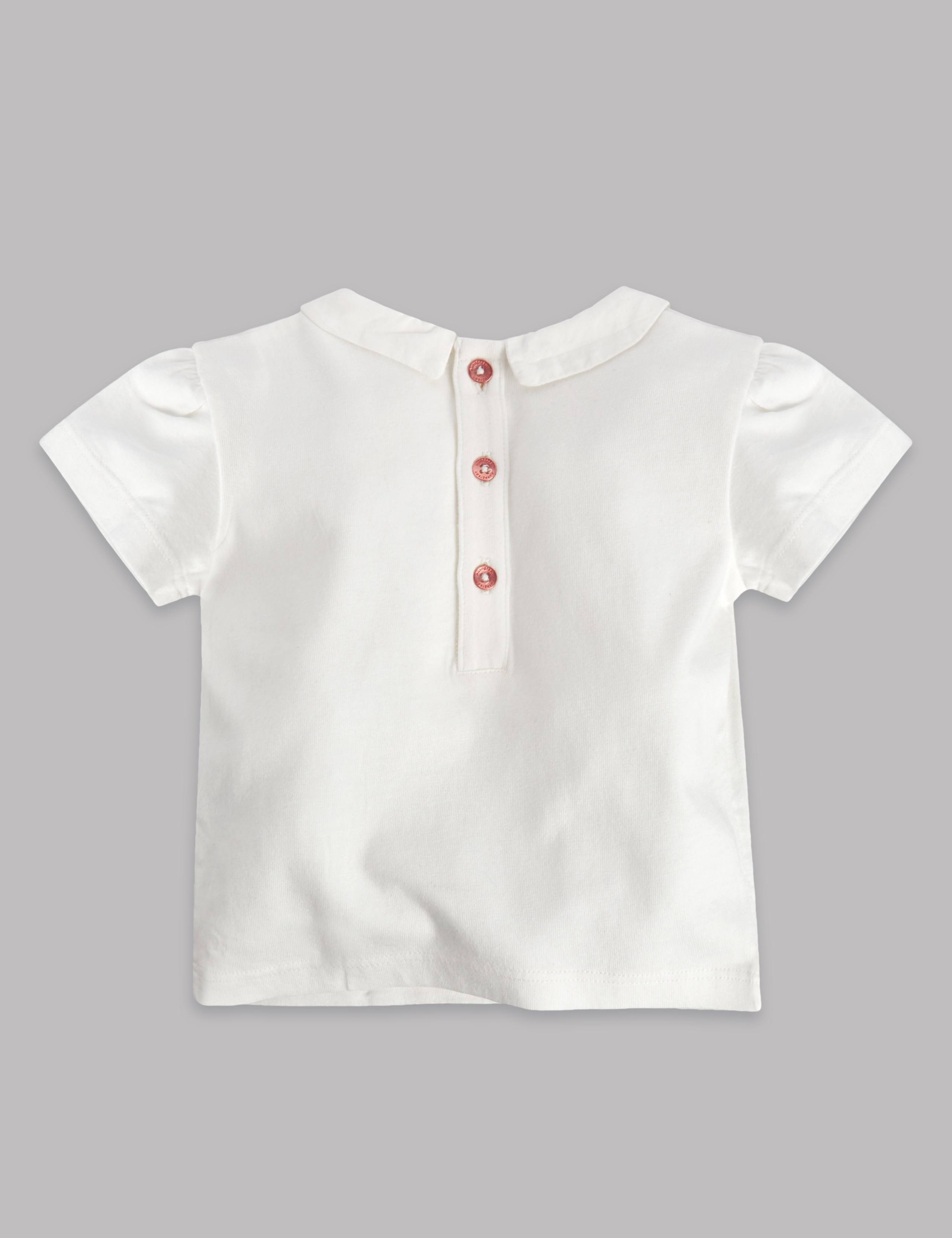Bow Graphic Print T-Shirt with Modal 2 of 5