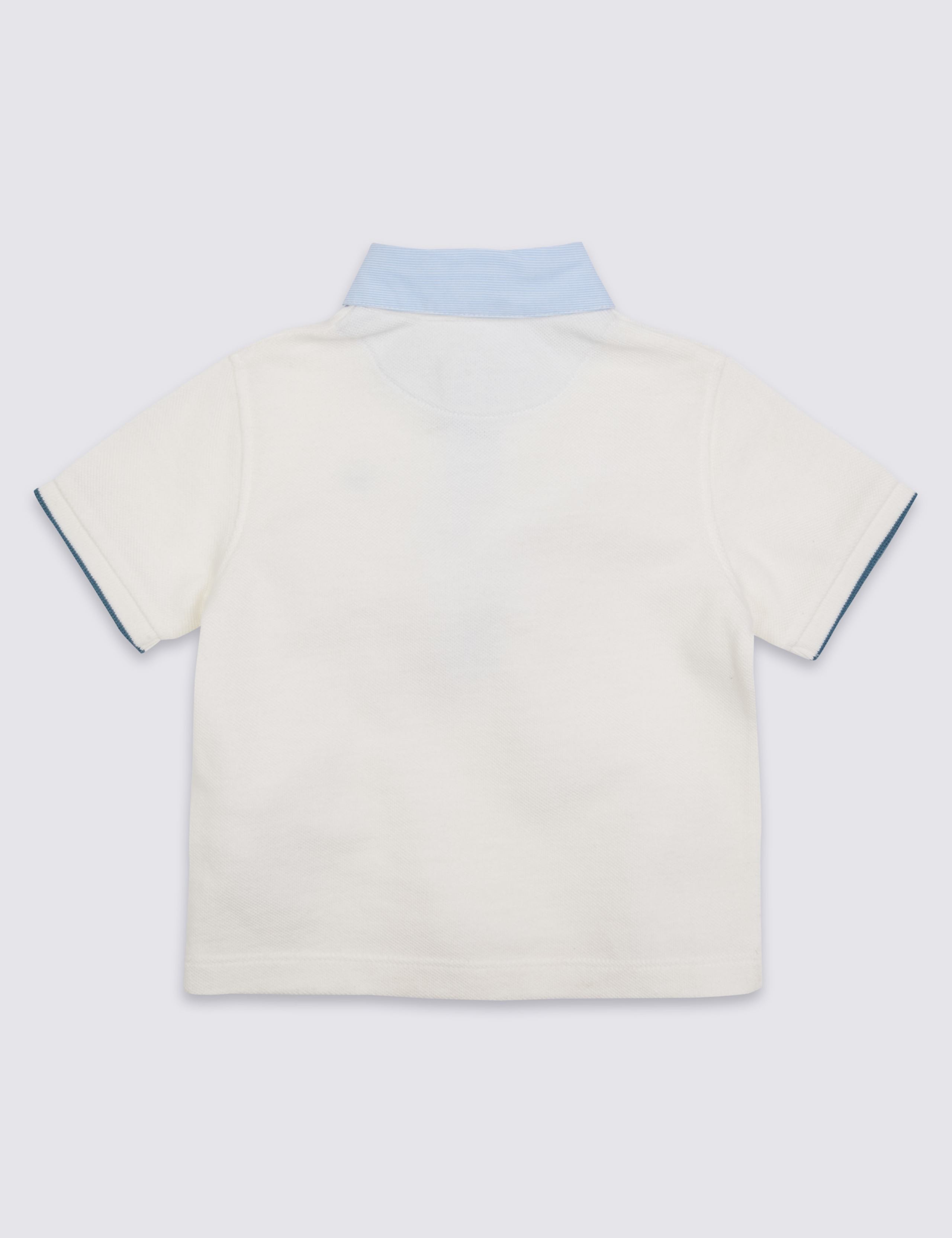 Boys Woven Collar Pique Polo (3 Months - 5 Years) 4 of 5