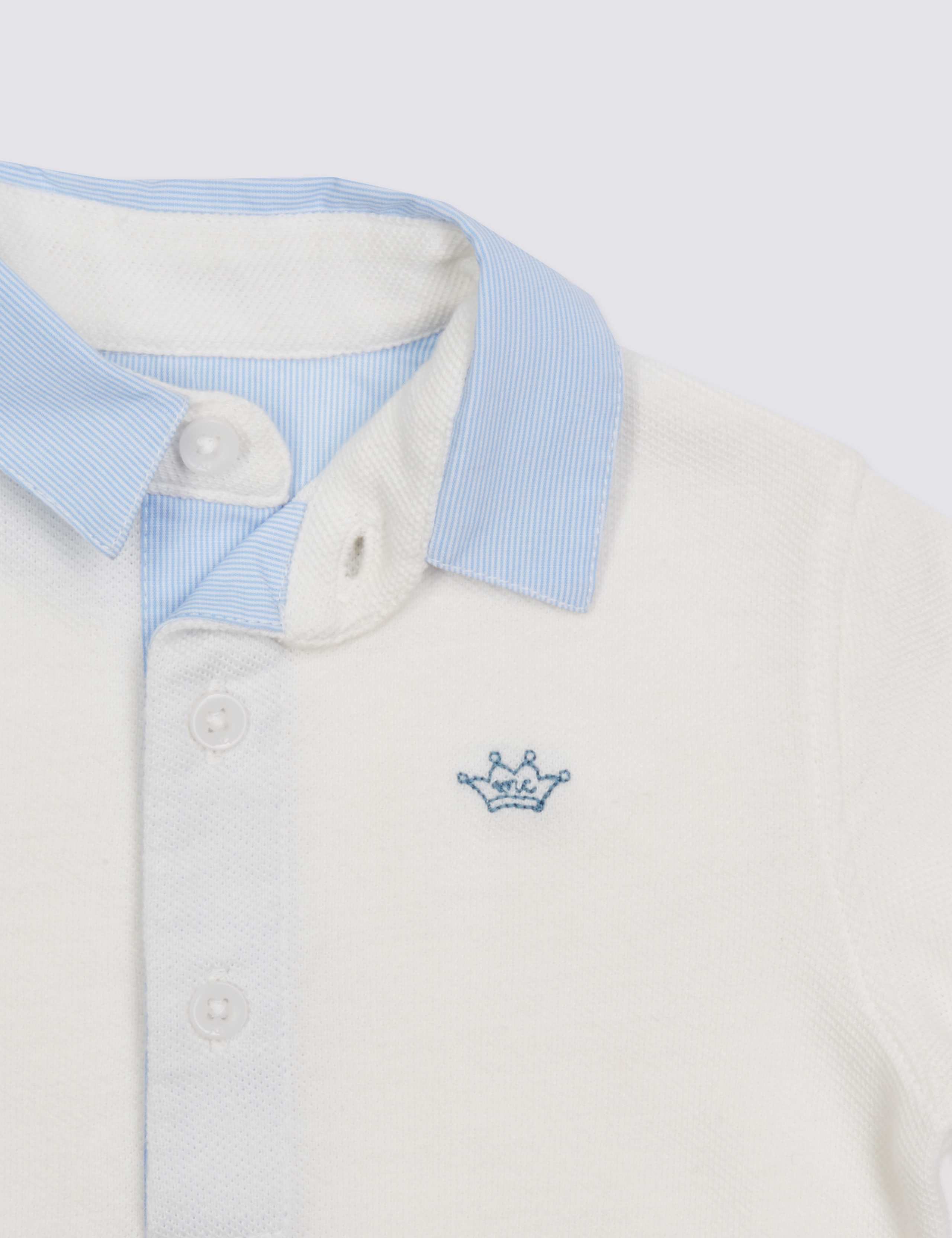 Boys Woven Collar Pique Polo (3 Months - 5 Years) 5 of 5