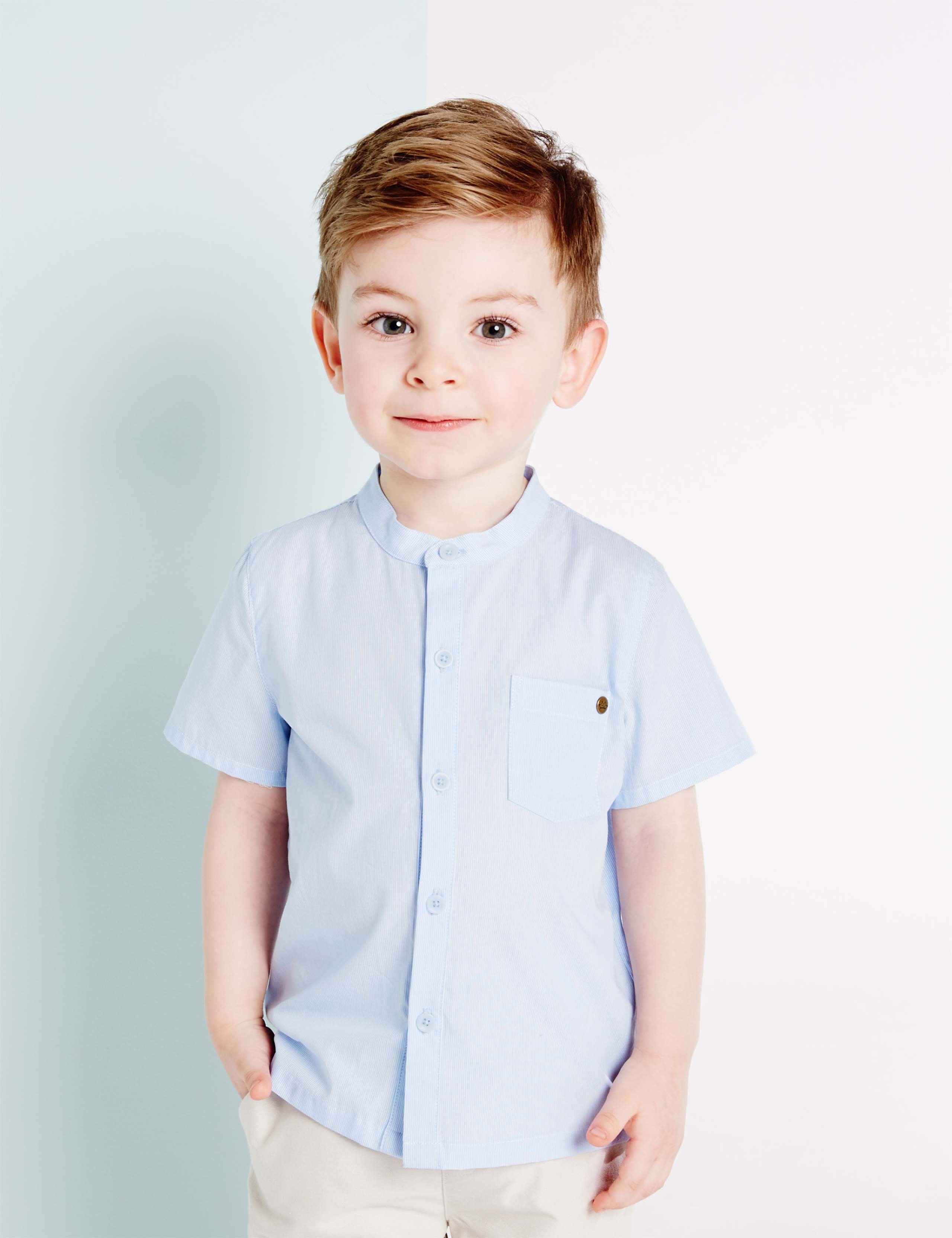 Boys Fine Stripe Woven Shirt (3 Months - 5 Years) 1 of 5