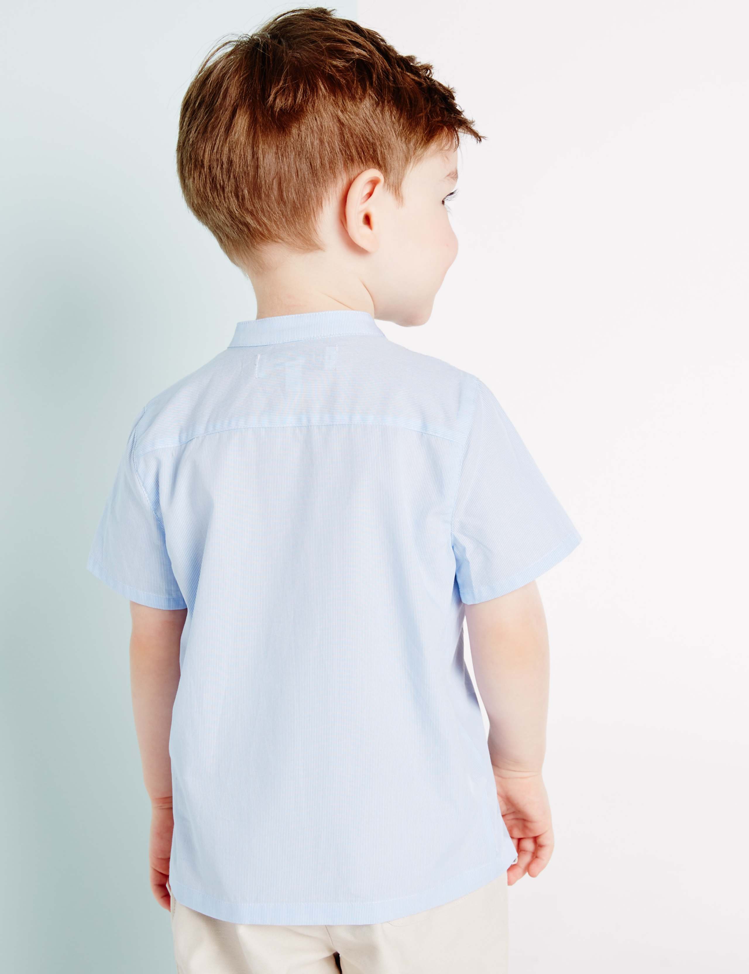 Boys Fine Stripe Woven Shirt (3 Months - 5 Years) 3 of 5
