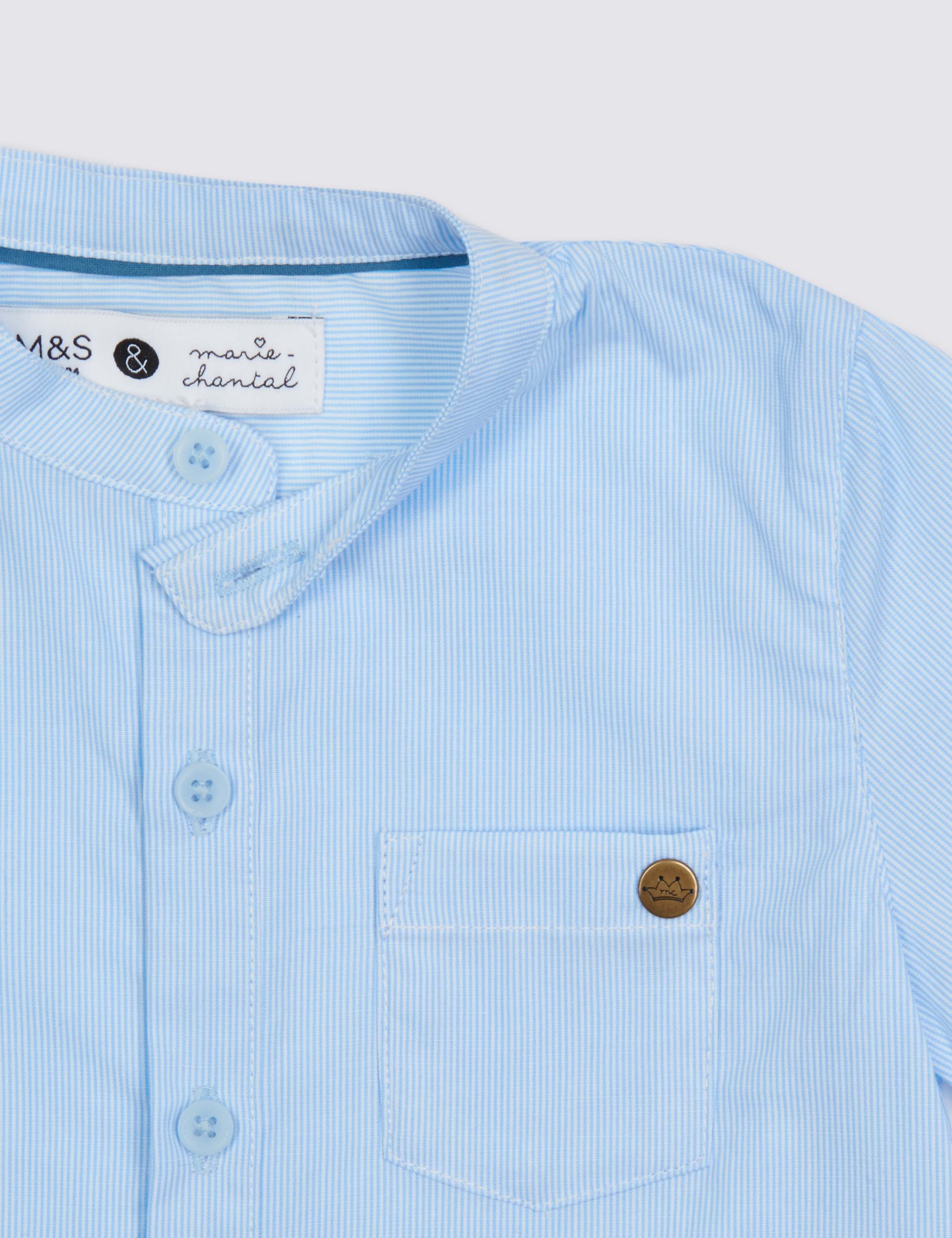 Boys Fine Stripe Woven Shirt (3 Months - 5 Years) 5 of 5