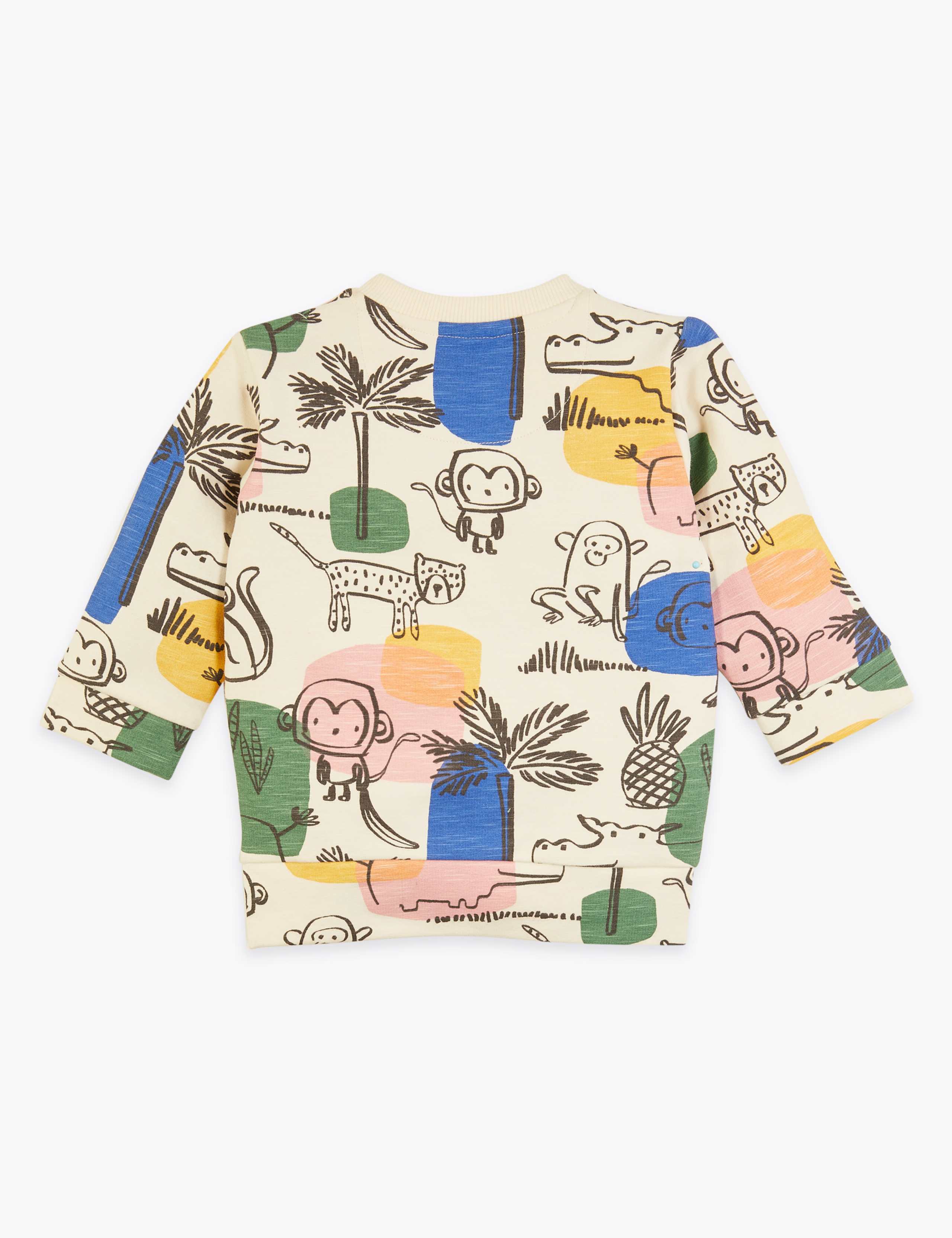 Cotton Animal Print Sweatshirt (0-3 Yrs) 2 of 3