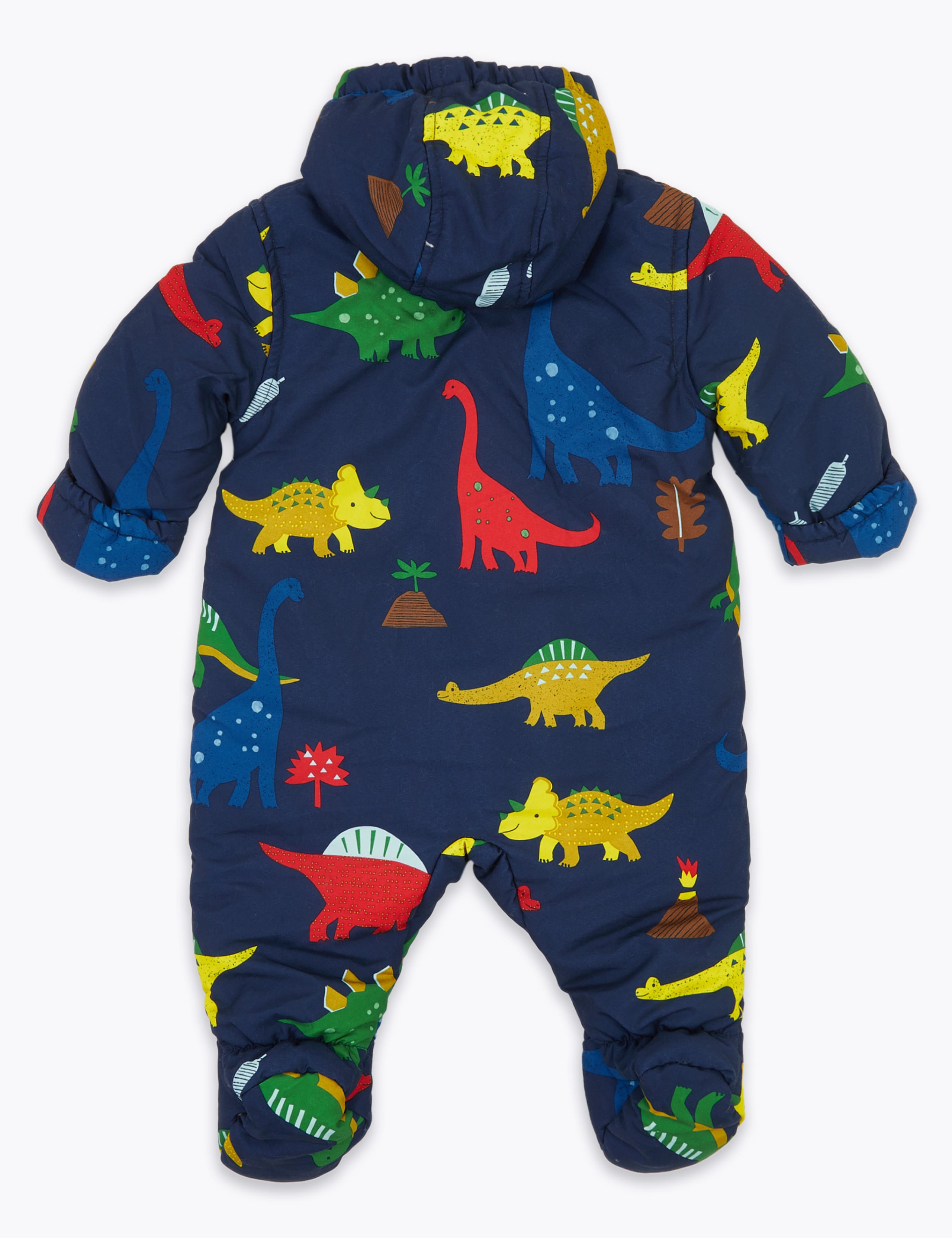 Hooded Padded Dinosaur Snowsuit (0-3 Yrs) 2 of 4