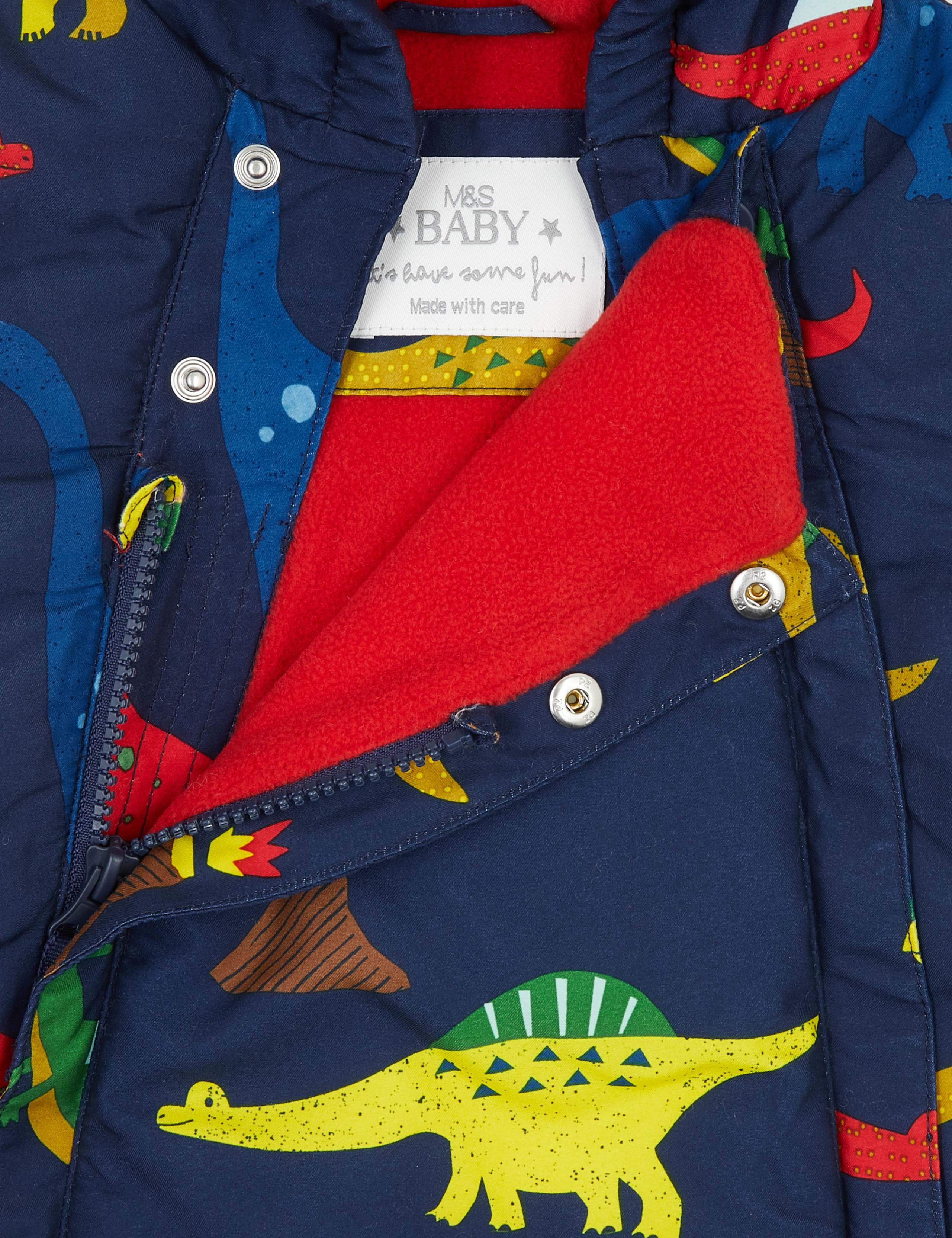Hooded Padded Dinosaur Snowsuit (0-3 Yrs) 3 of 4
