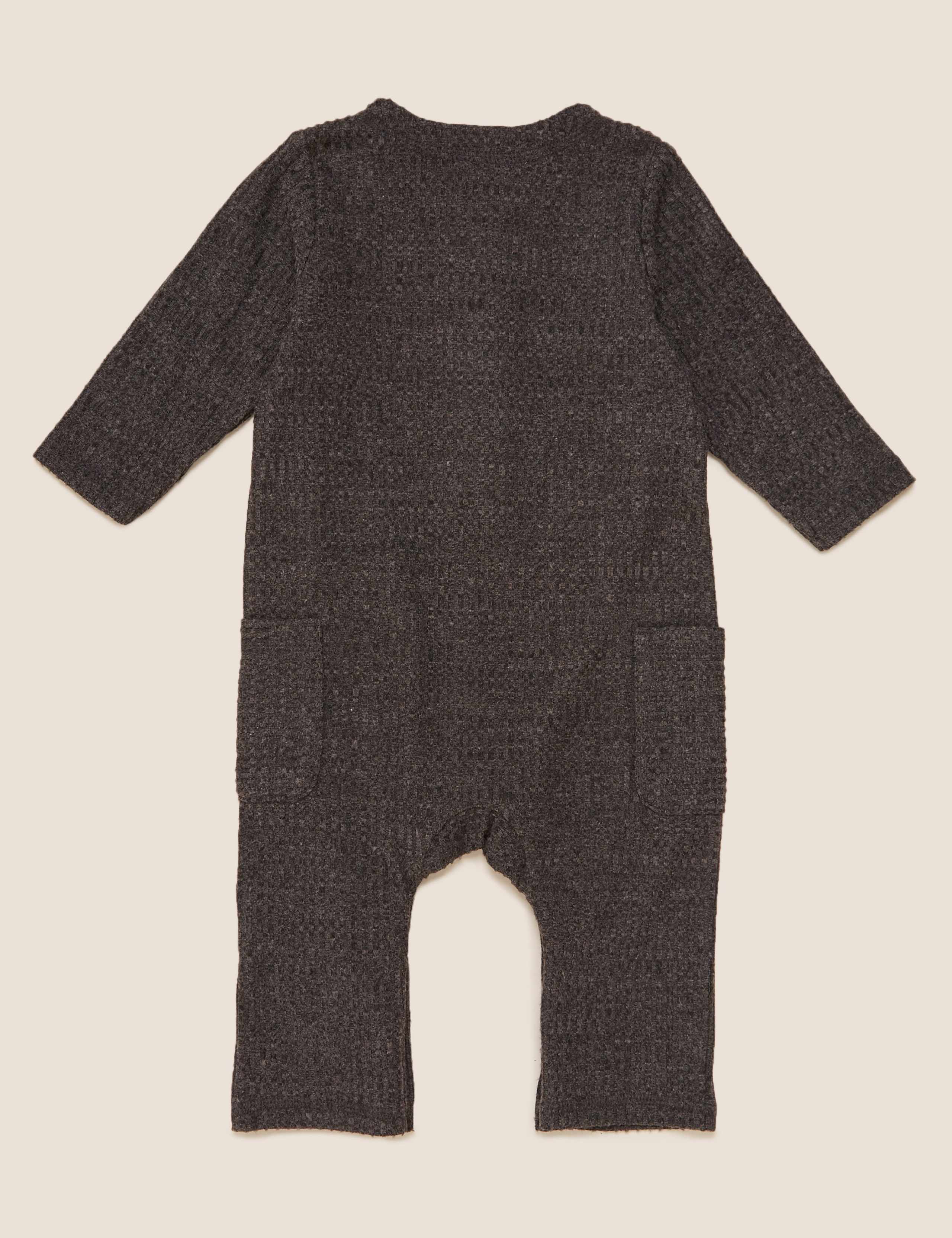 Textured Velour Romper (0-3 Yrs) 2 of 4