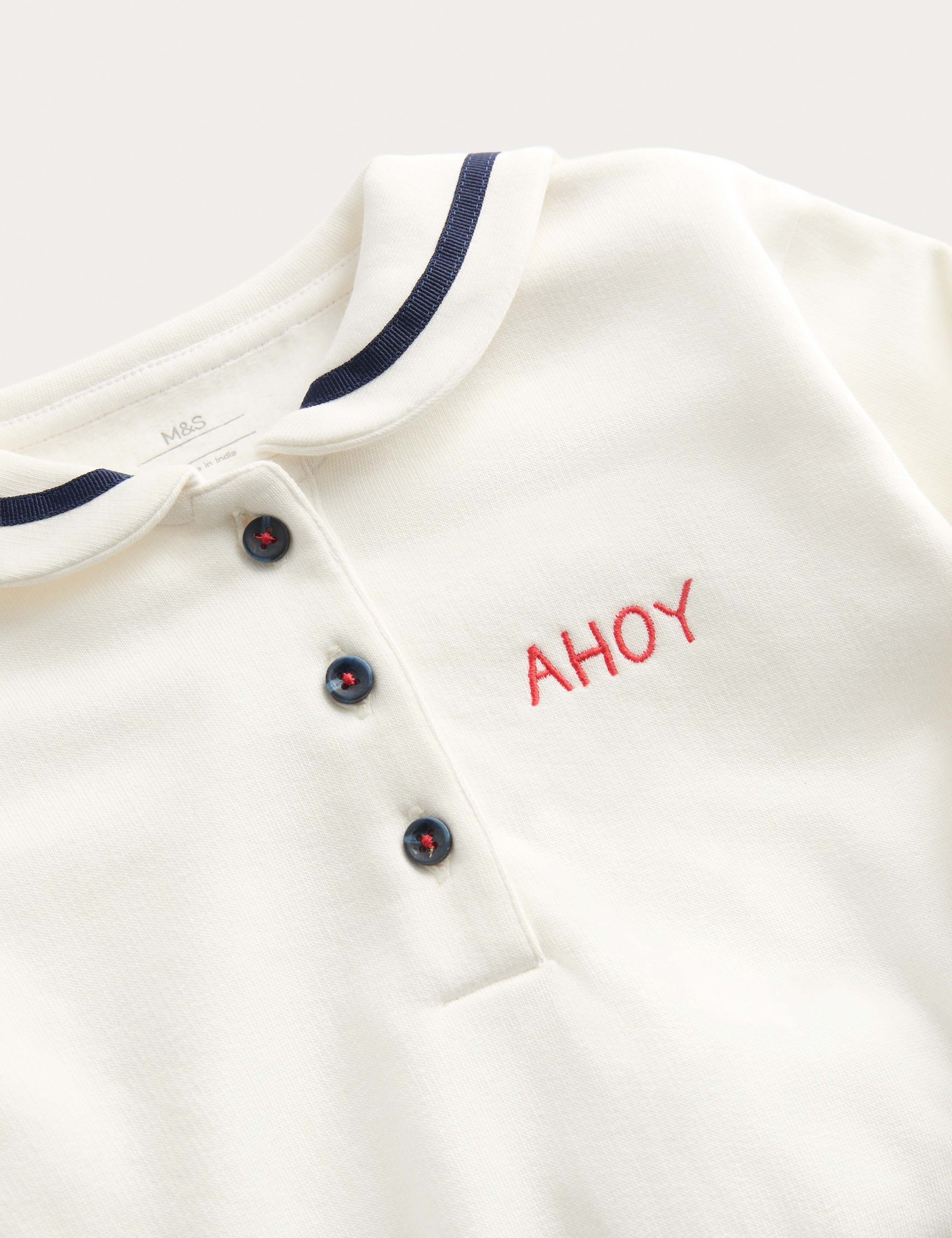 Cotton Rich Sailor Sweatshirt (0-3 Yrs) 2 of 3