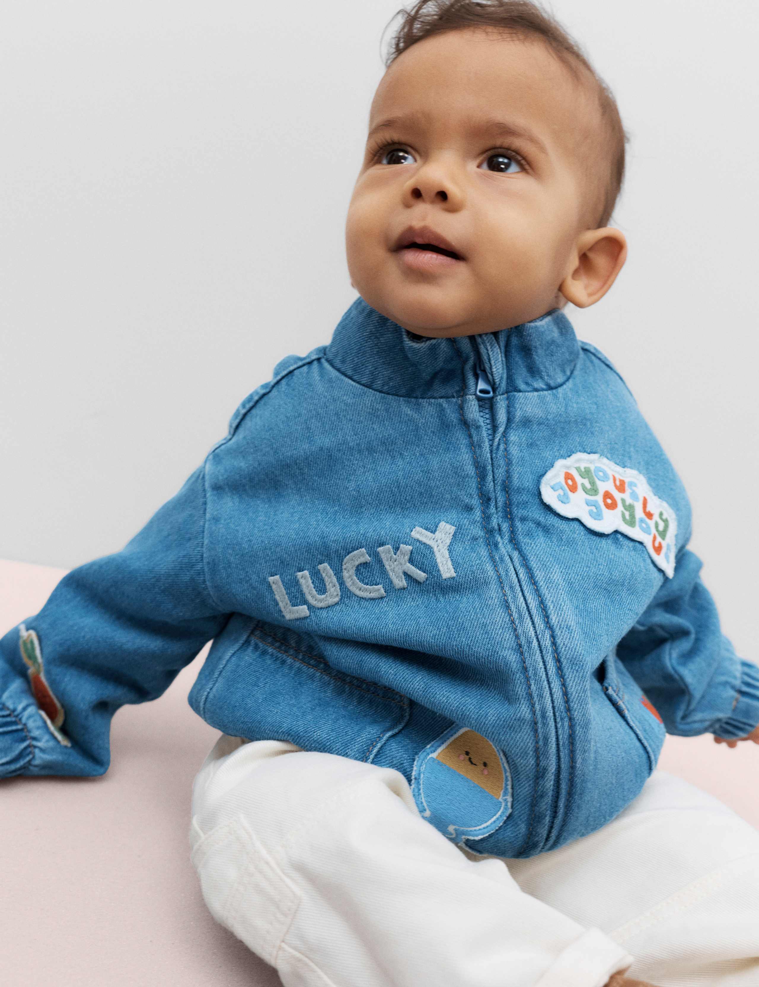 Embroidered Badge Denim Jacket (0-5 Years) 1 of 3