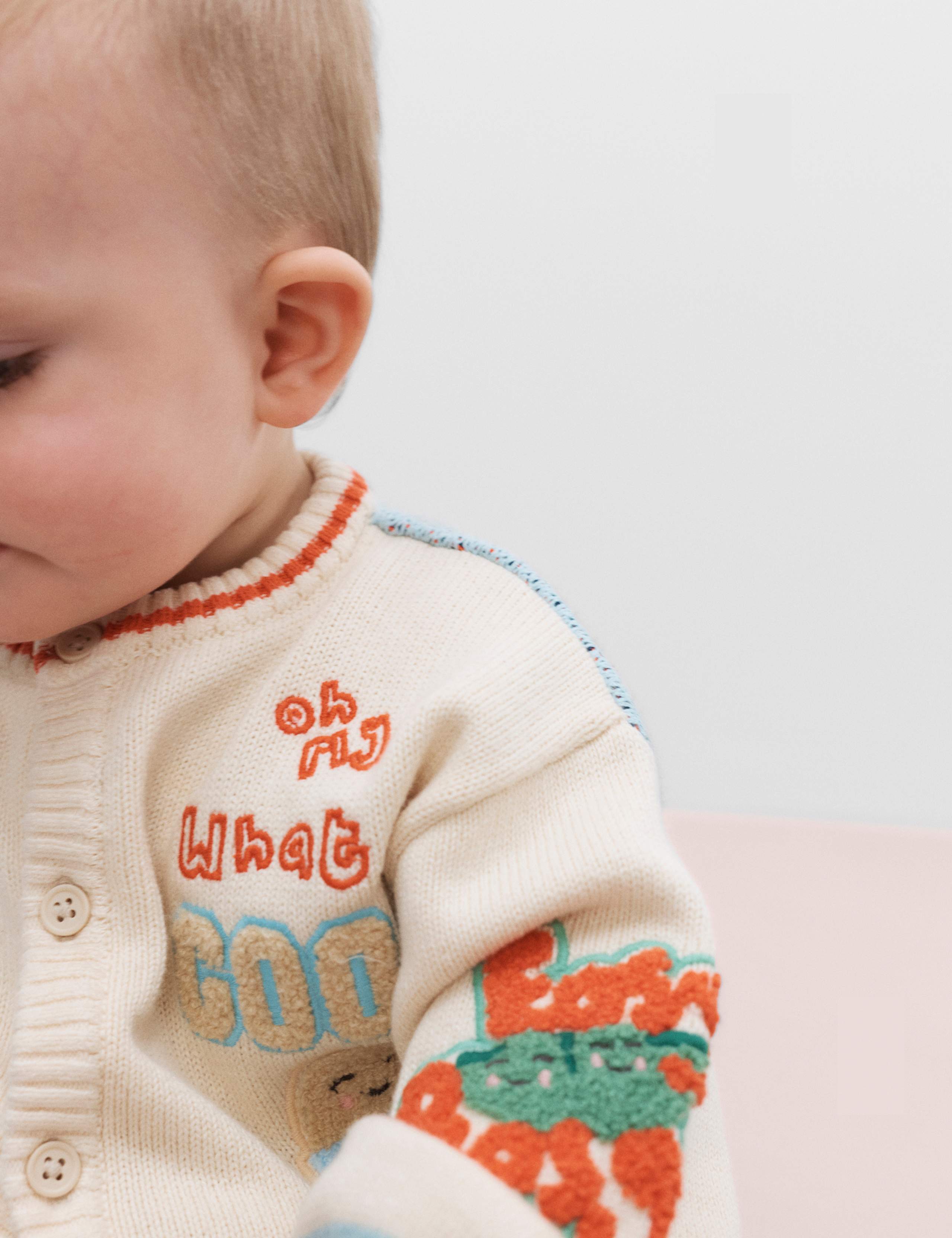 Pure Cotton Graphic Cardigan (0-5 Yrs) 4 of 5