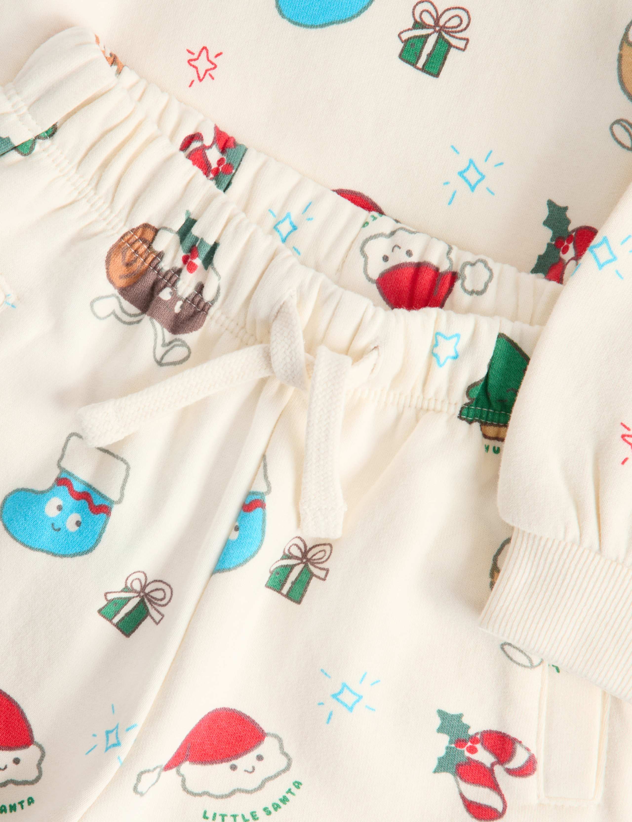 2pk Cotton Rich Christmas Top & Bottom Outfit 2 of 3