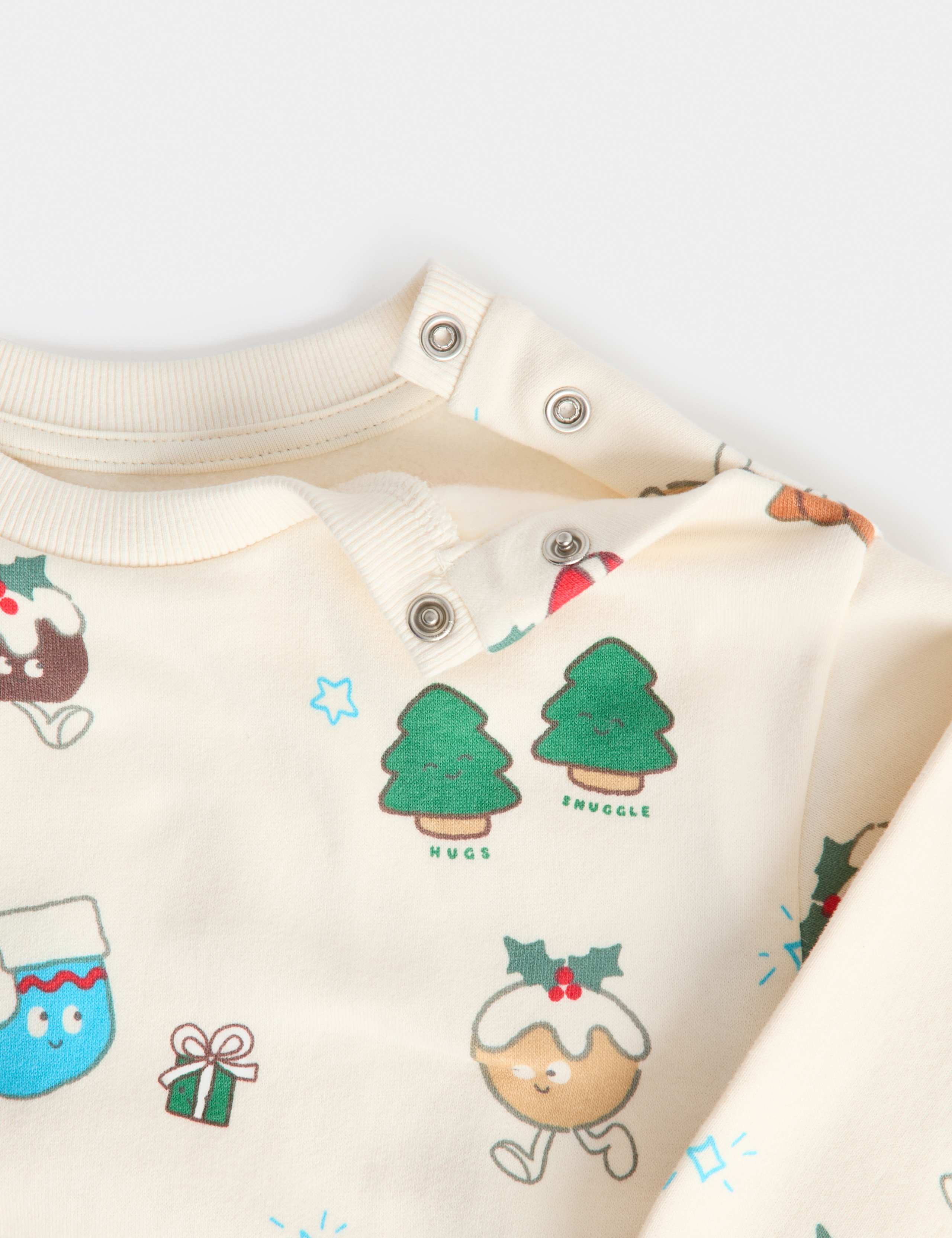 2pk Cotton Rich Christmas Top & Bottom Outfit 3 of 3