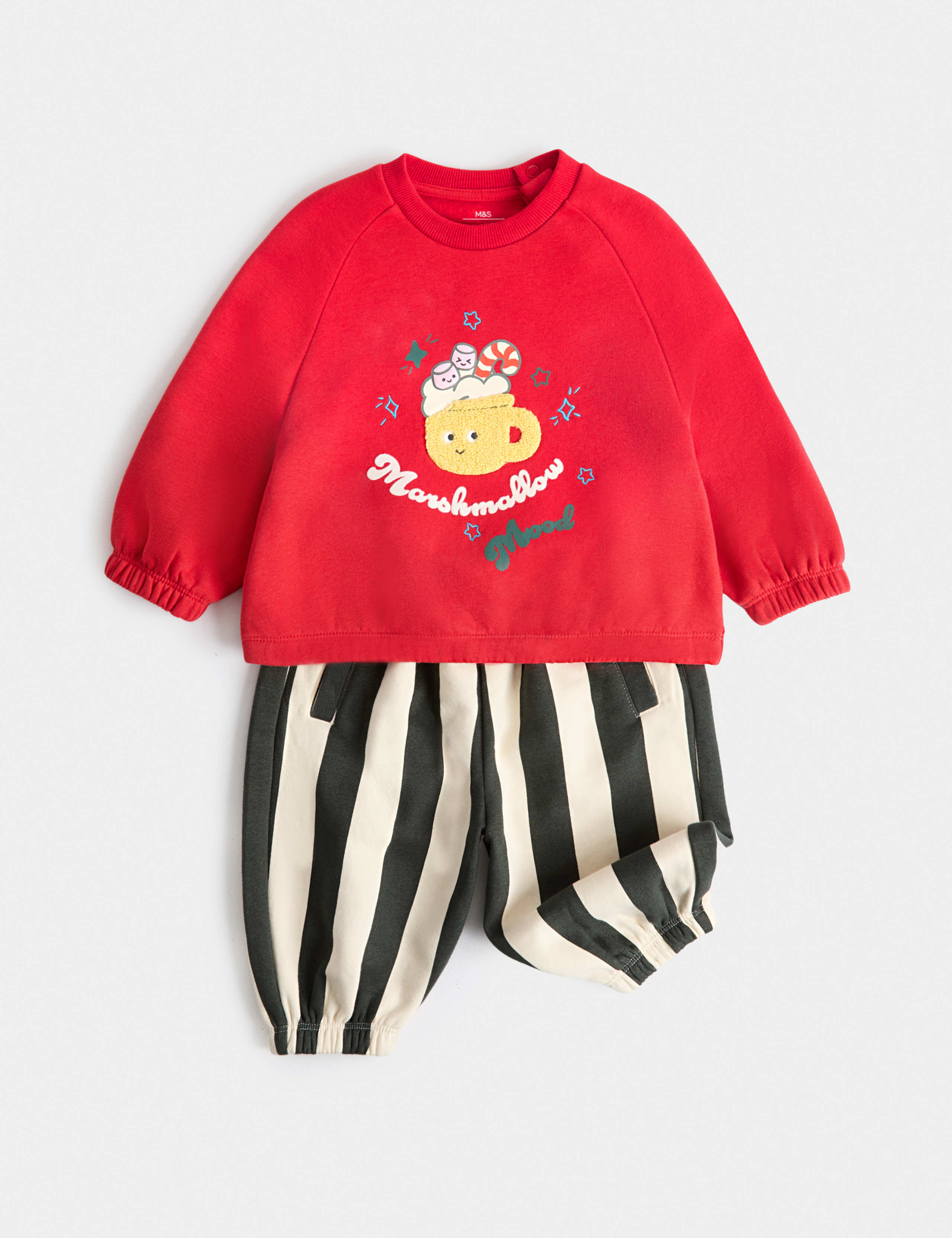 2pc Cotton Rich Top & Bottom Outfit 1 of 3