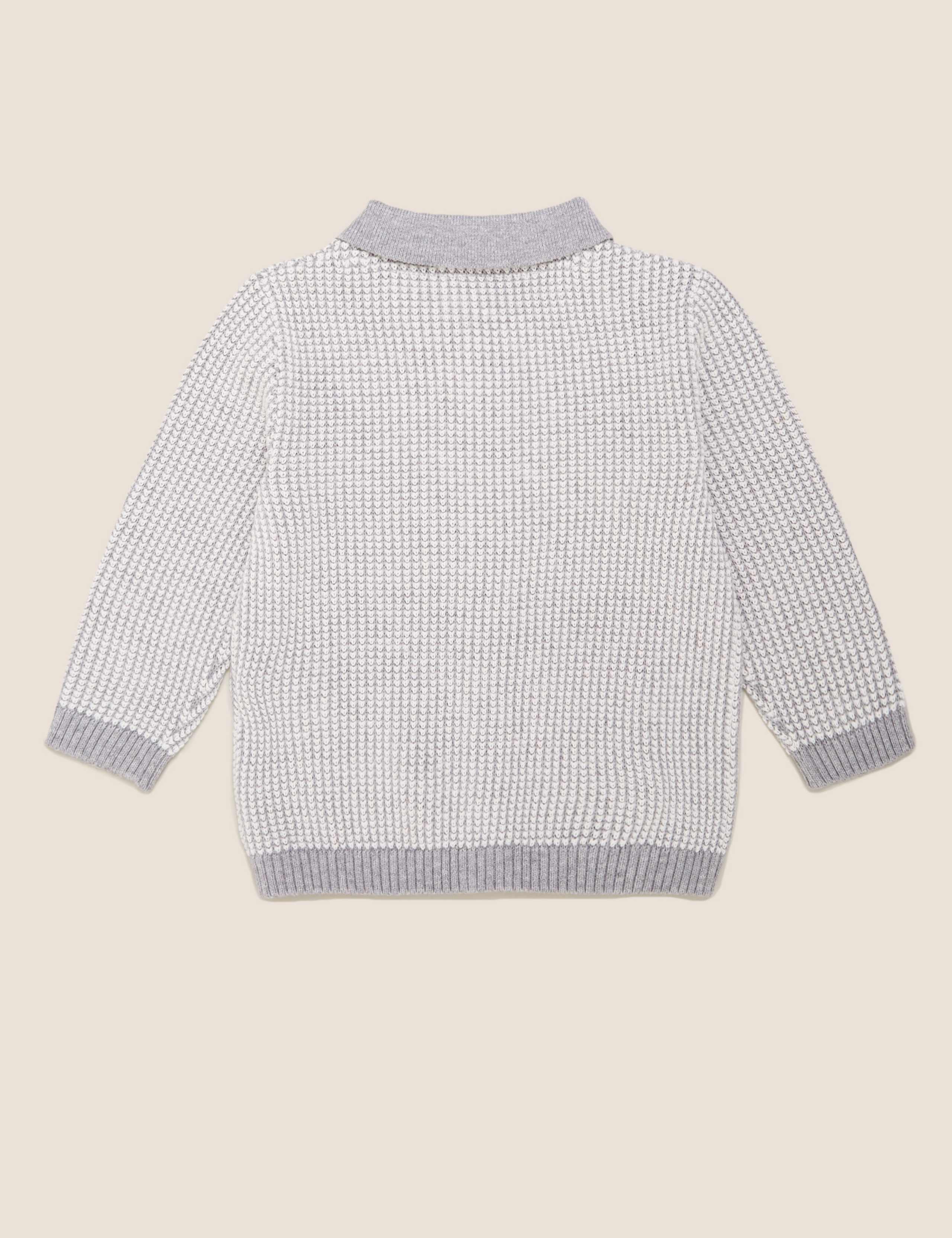 Pure Cotton Knitted Cardigan (0-3 Yrs) 2 of 3