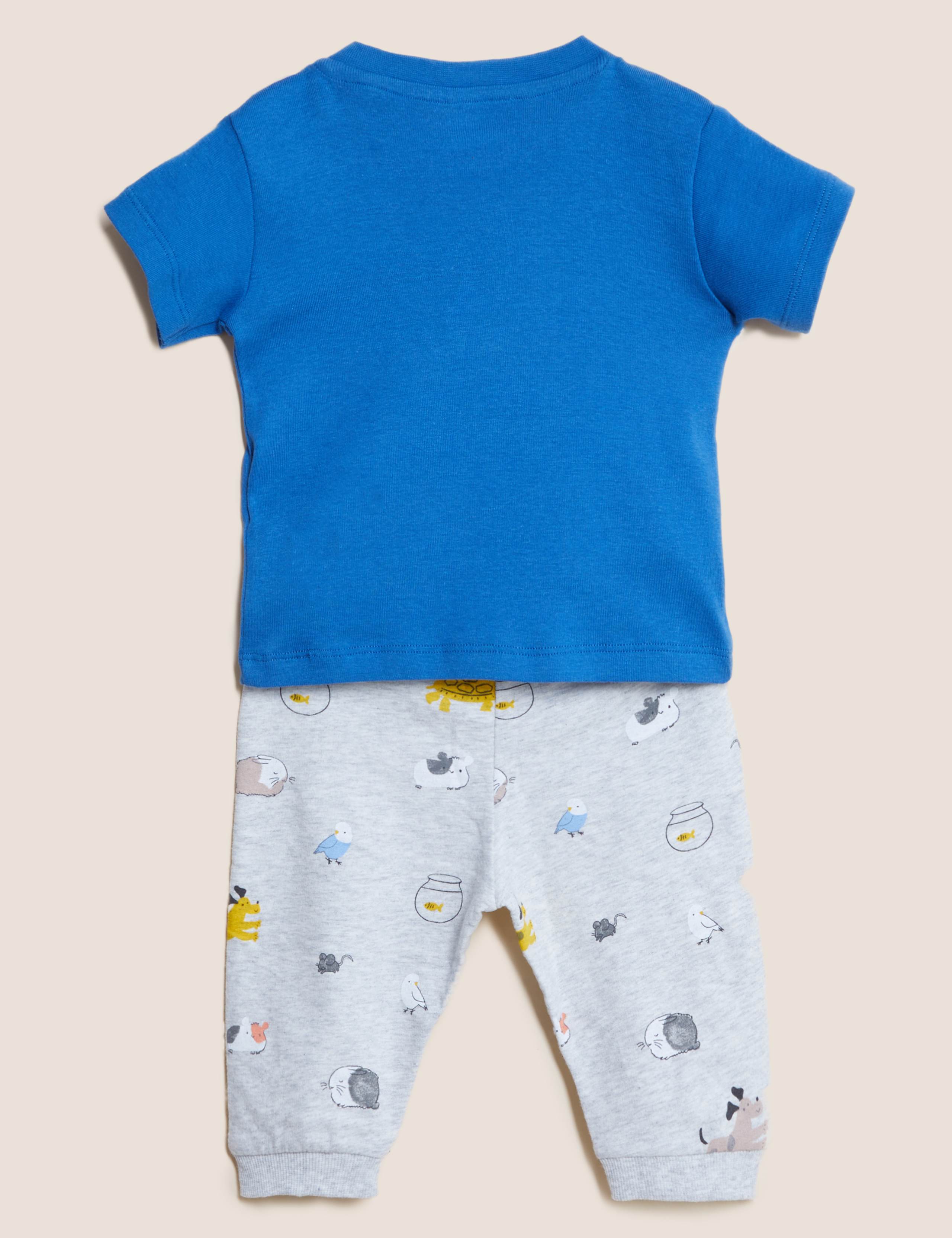 2pc Pure Cotton Happy Top & Bottom Outfit (0-3 Yrs) 2 of 5