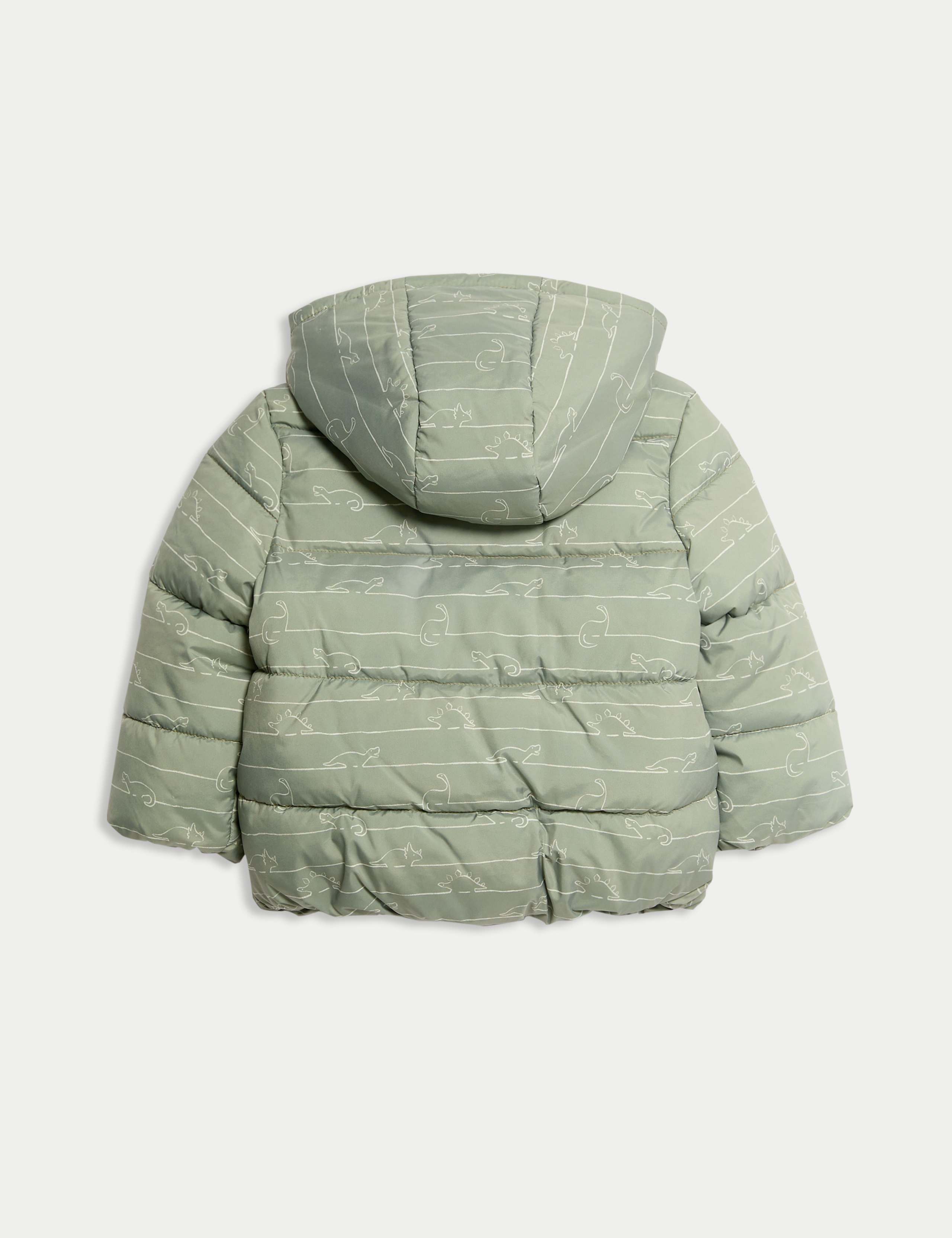 Dinosaur Print Hooded Padded Coat (0-3 Yrs) 2 of 3