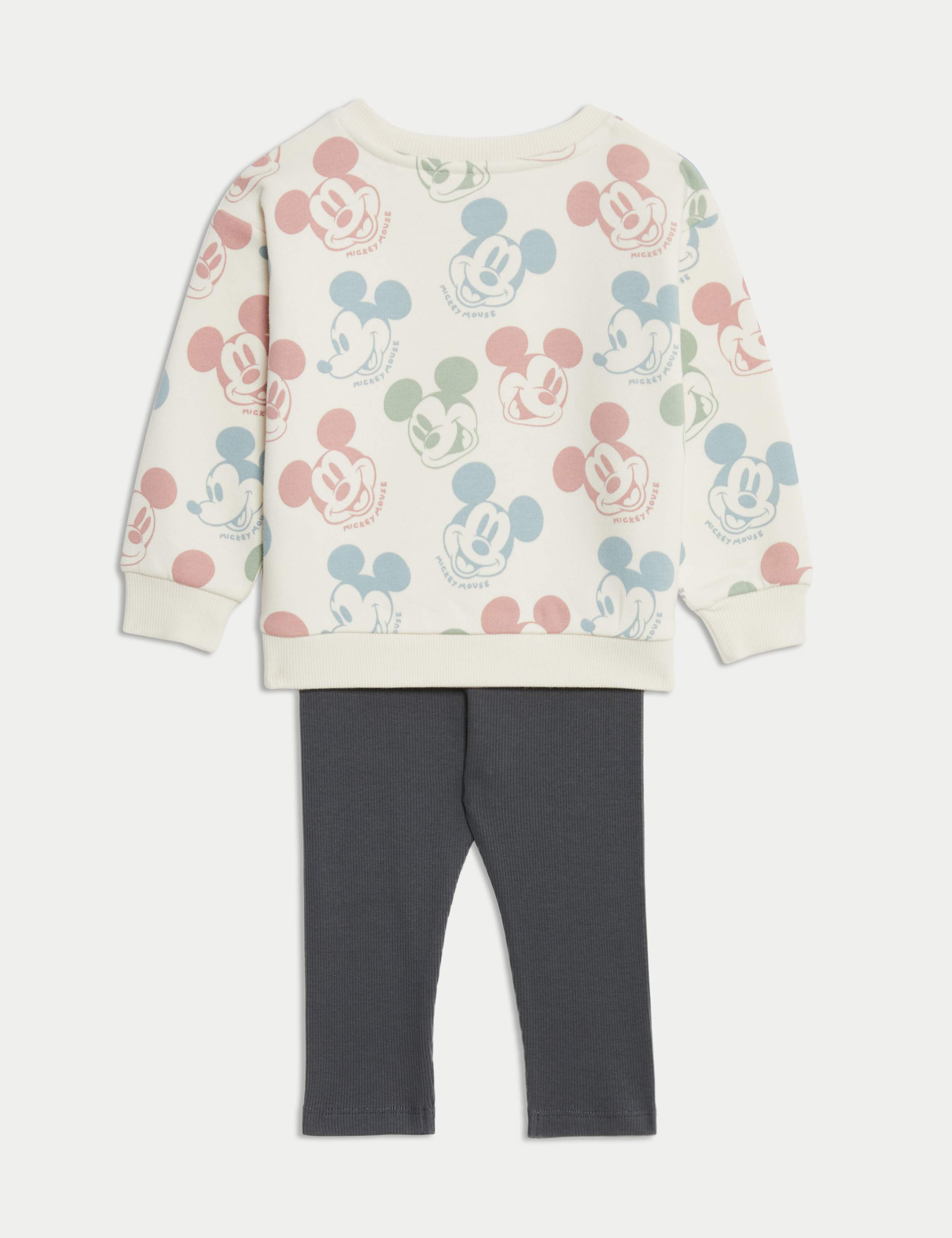 2pc Cotton Rich Mickey Mouse™ Sweat Outfit (0-3 Yrs) 2 of 6