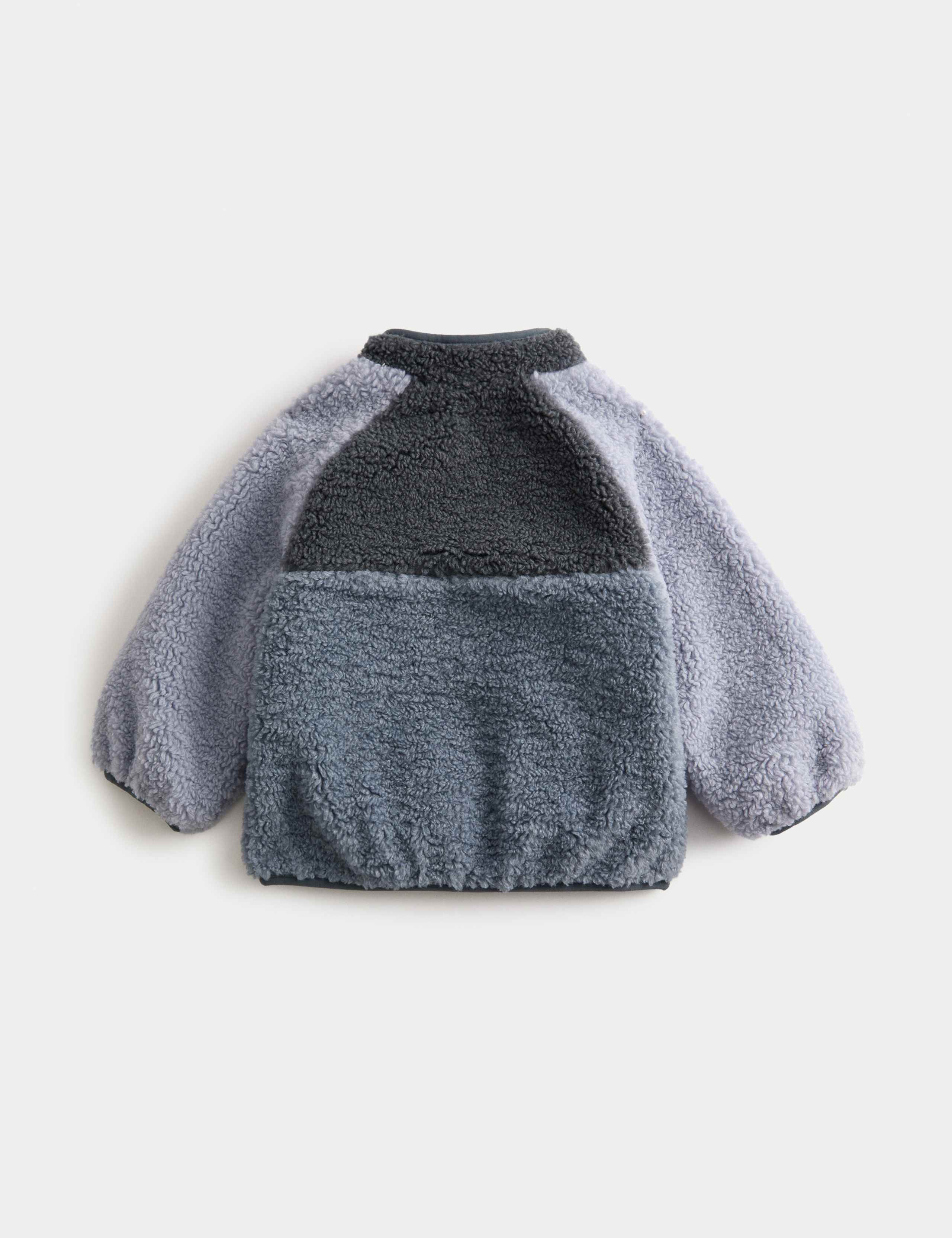 Borg Colour Block Funnel Neck Jacket (0-3 Yrs) 2 of 4
