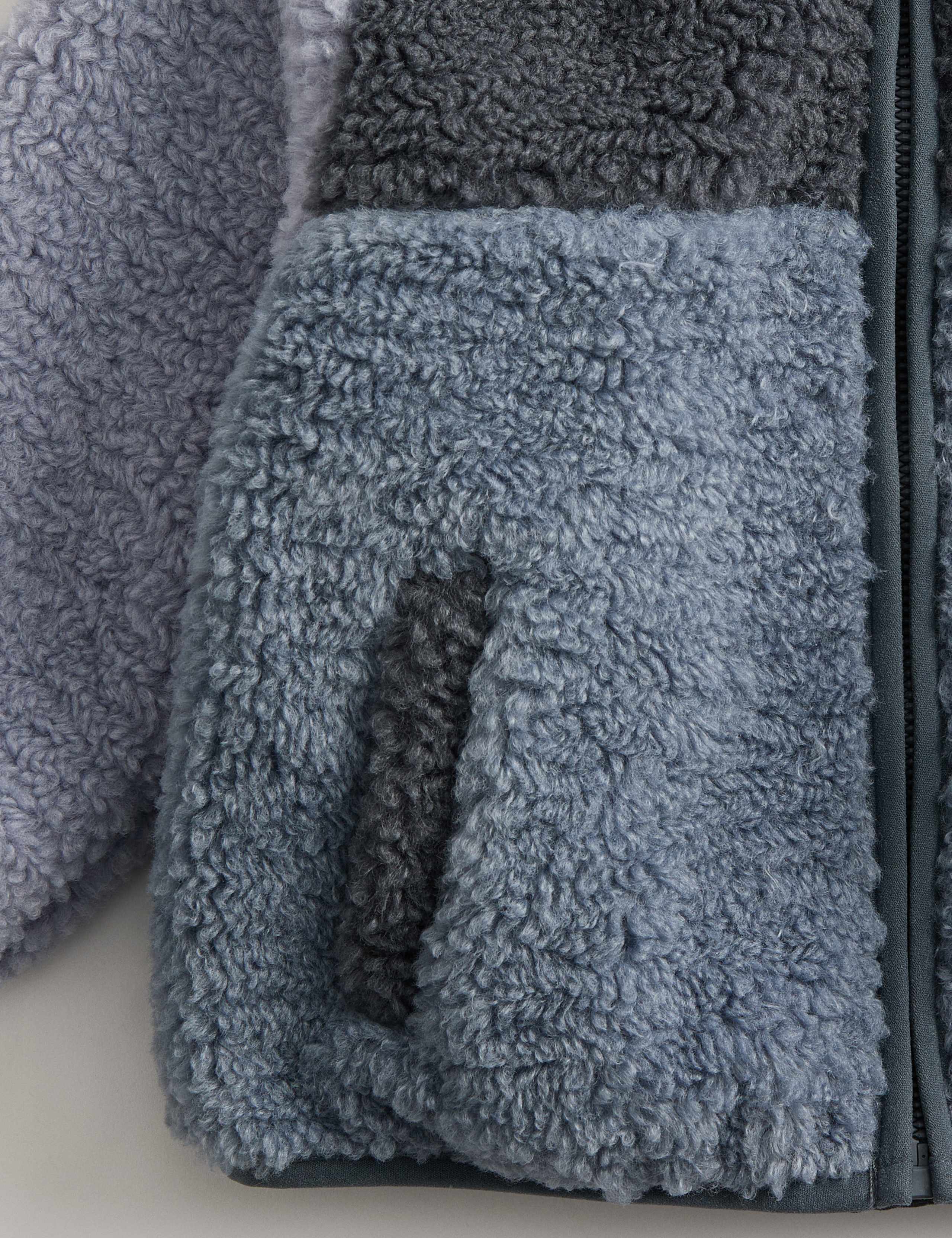 Borg Colour Block Funnel Neck Jacket (0-3 Yrs) 3 of 4