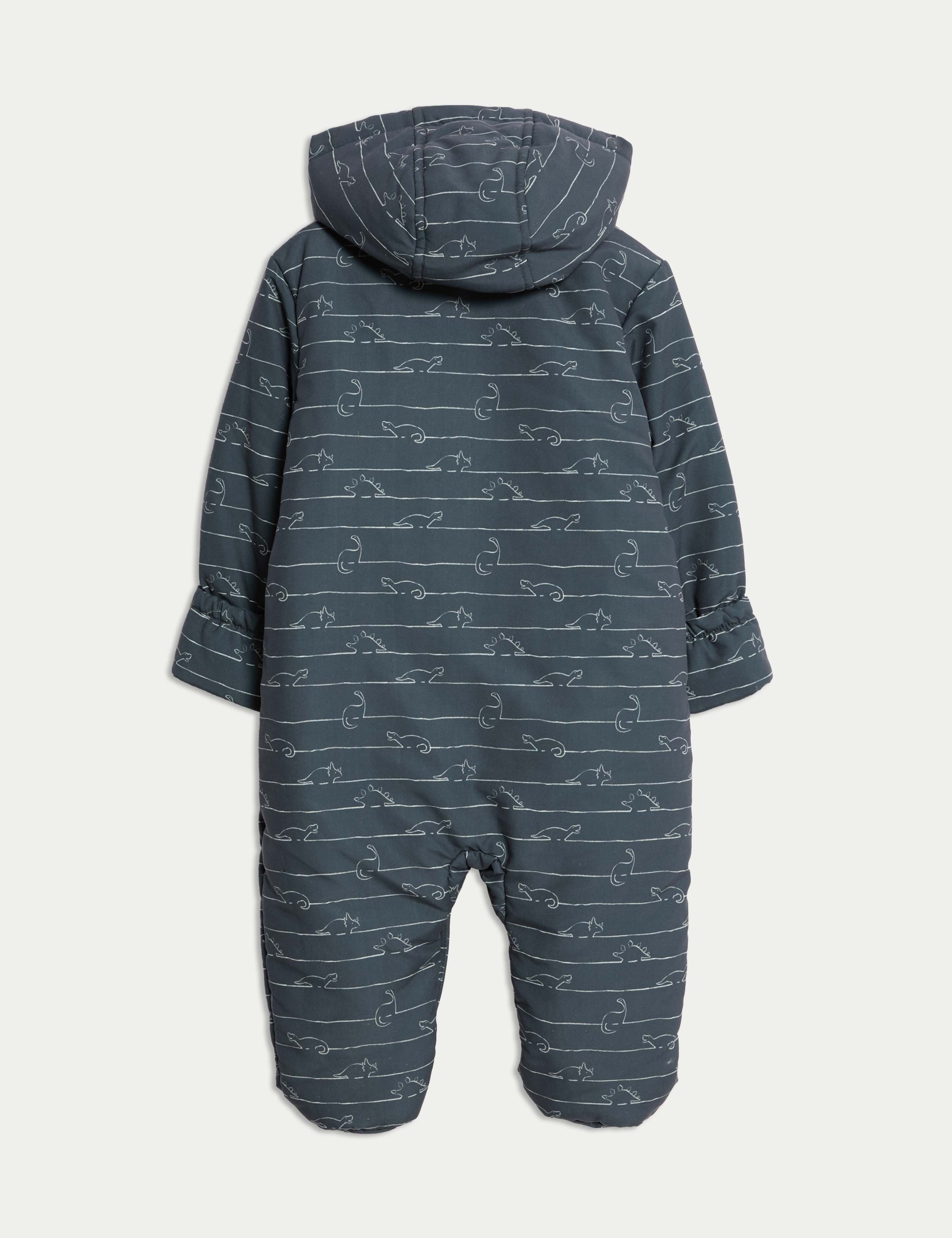 Printed Padded Hooded Snowsuit (0-3 Yrs) 2 of 4