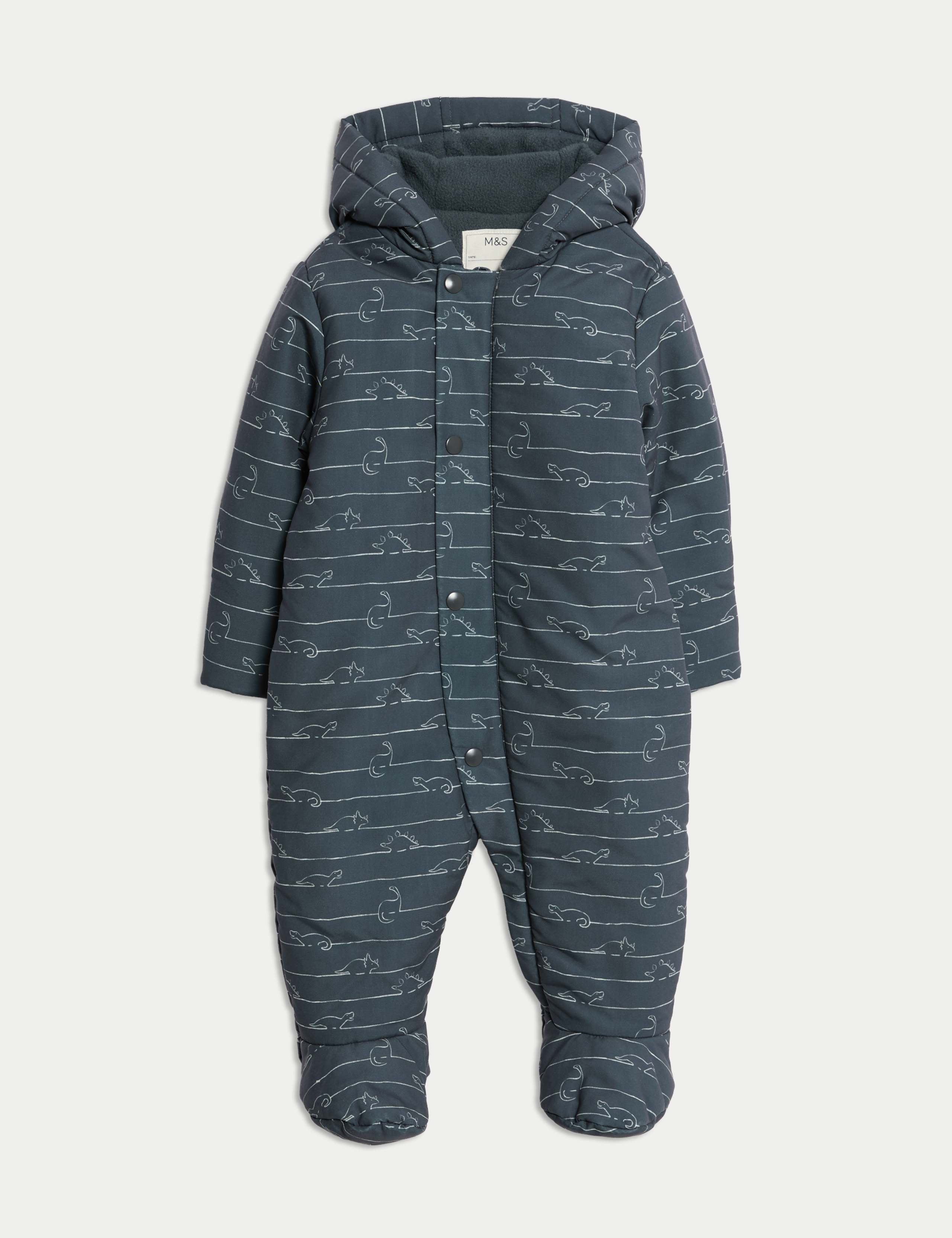 Printed Padded Hooded Snowsuit (0-3 Yrs) 1 of 4