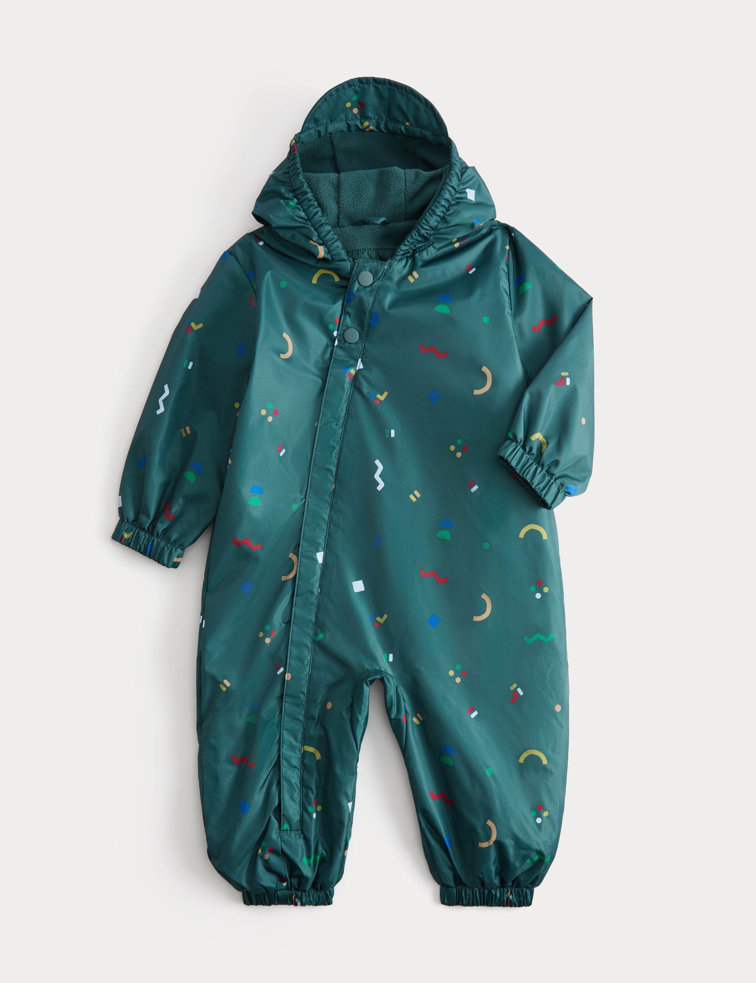 Abstract Hooded Puddlesuit (0-5 Years) 1 of 4