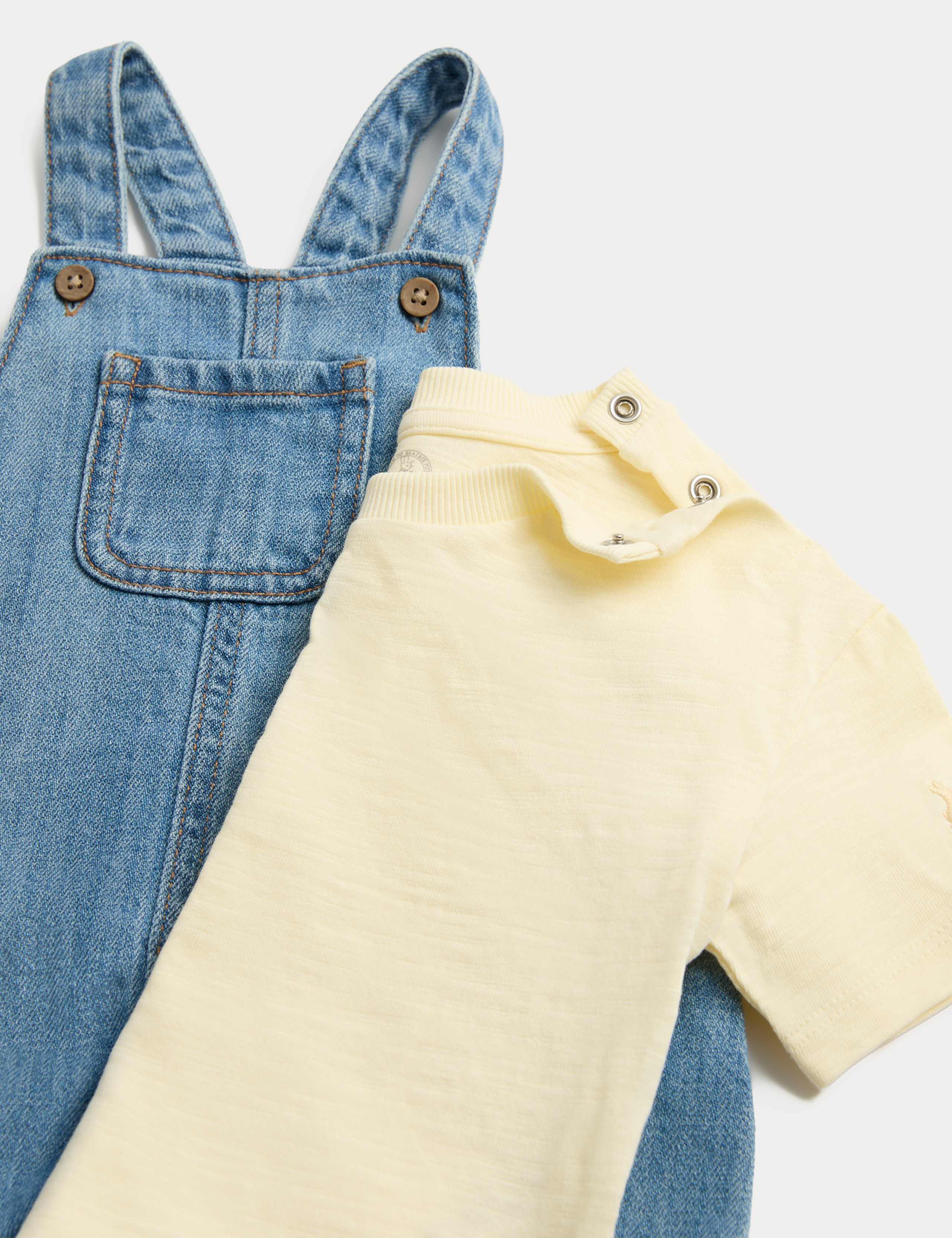 2 Piece Denim Peter Rabbit™ Bibshort Outfit (0-3 Yrs) 3 of 3