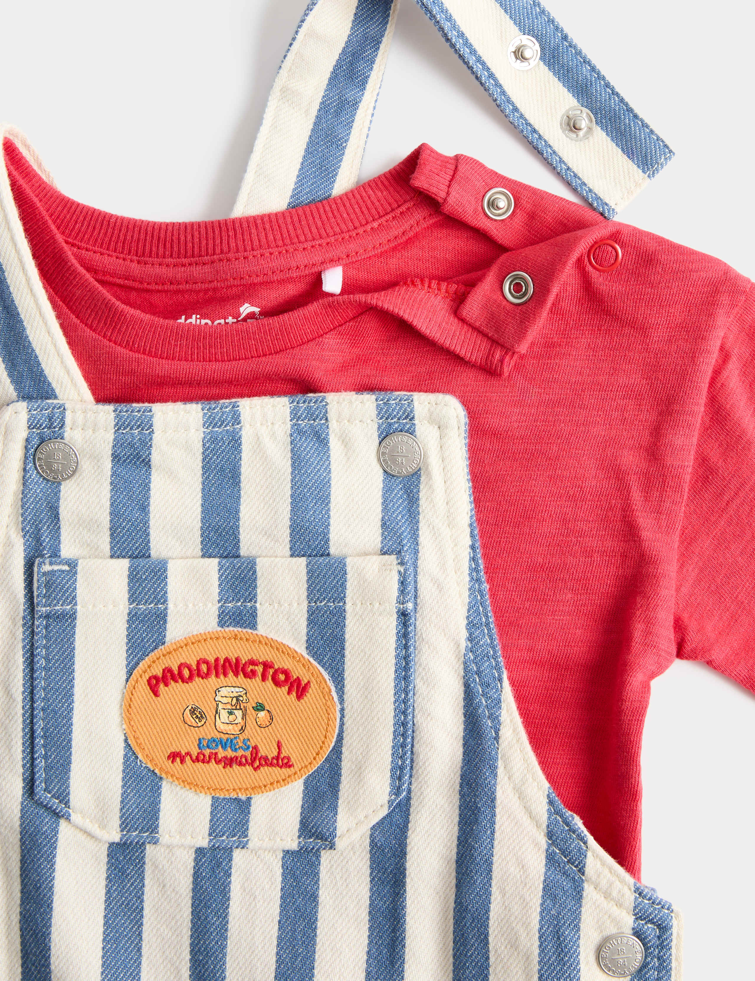 2 Piece Paddington™ Dungaree and Top Outfit (0-3 Yrs) 3 of 4