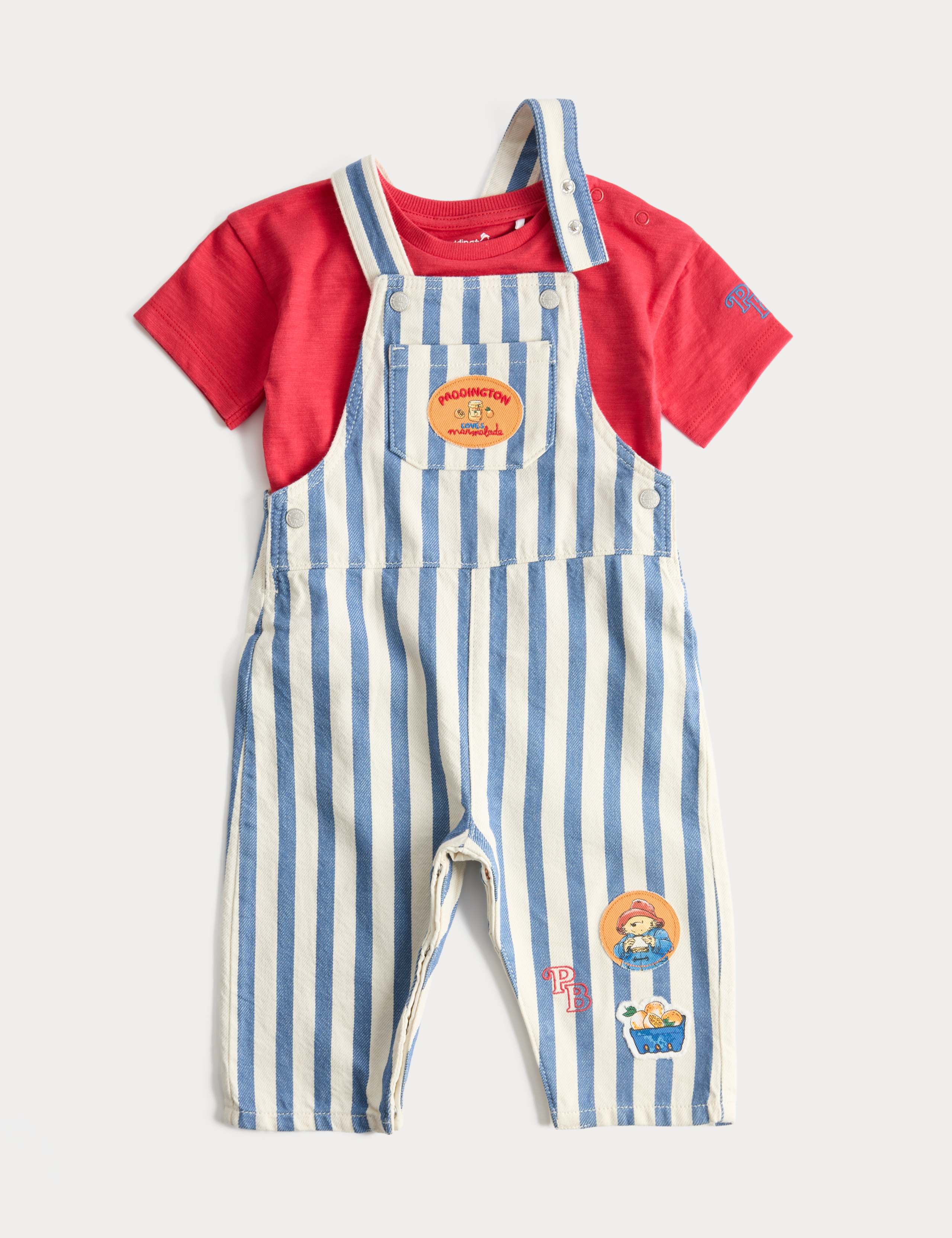 2 Piece Paddington™ Dungaree and Top Outfit (0-3 Yrs) 1 of 4