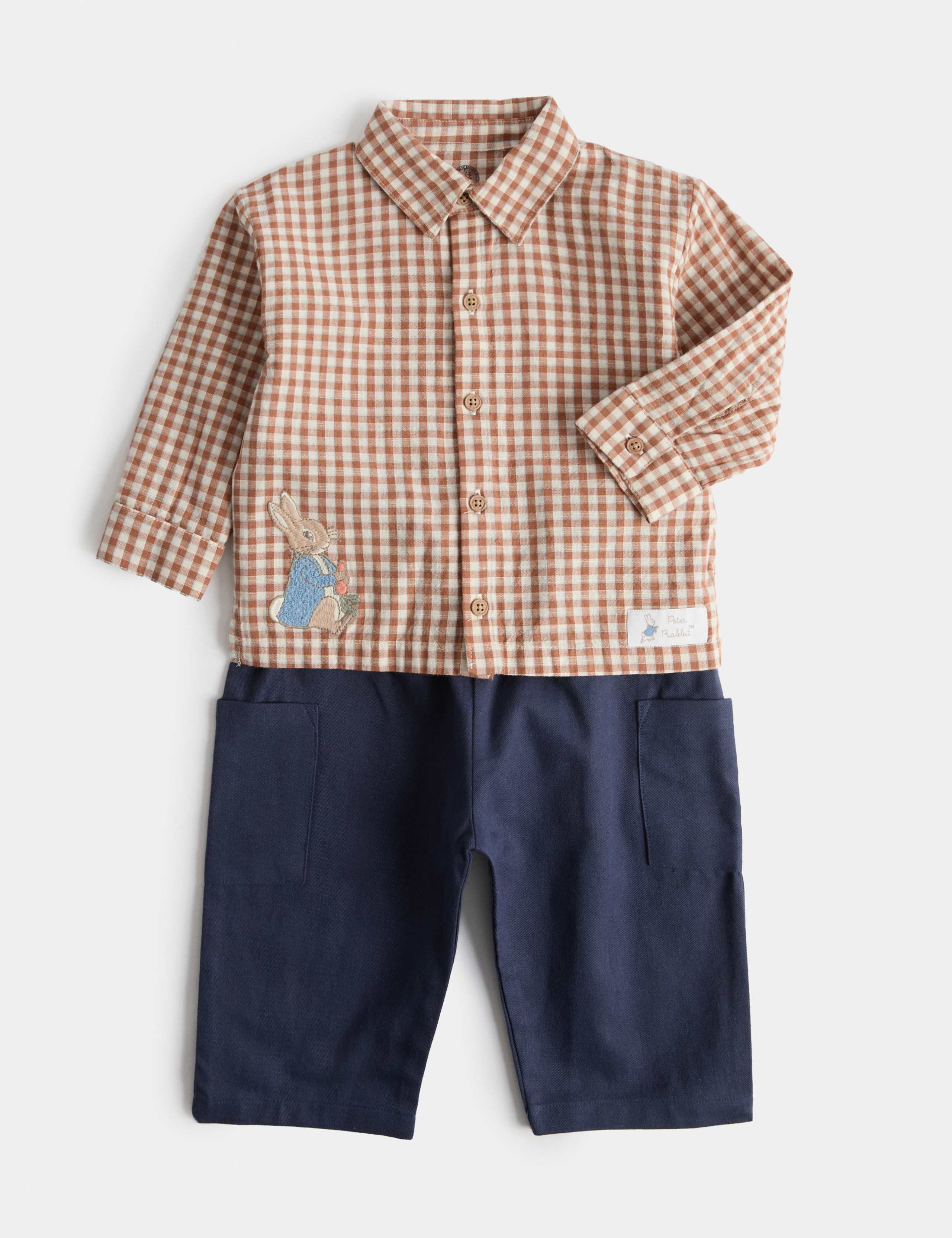 2 Piece Pure Cotton Peter Rabbit™ Outfit (0-3 Yrs) 1 of 2
