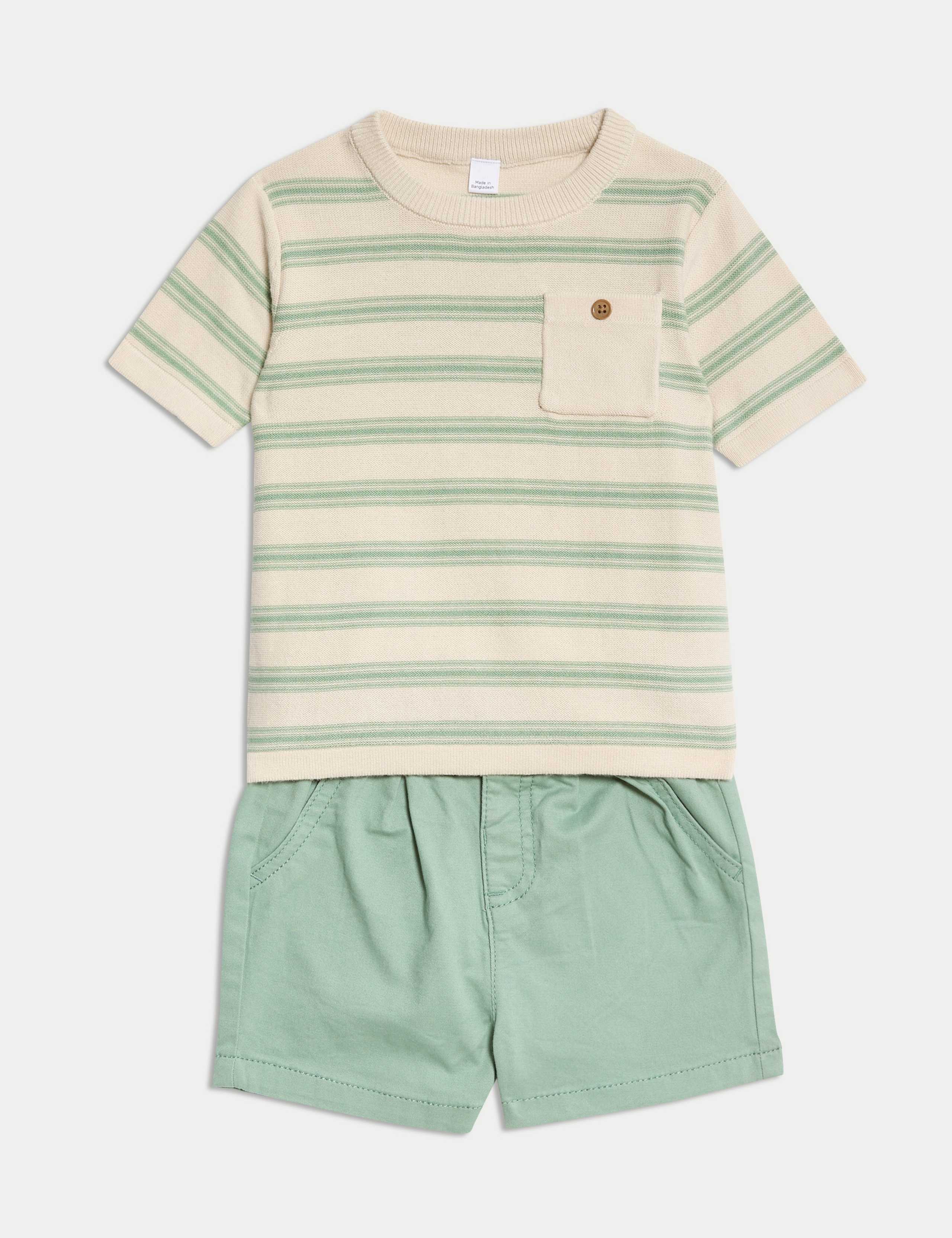 2pc Cotton Rich Top & Bottom Outfit (0-3 Yrs) 1 of 6